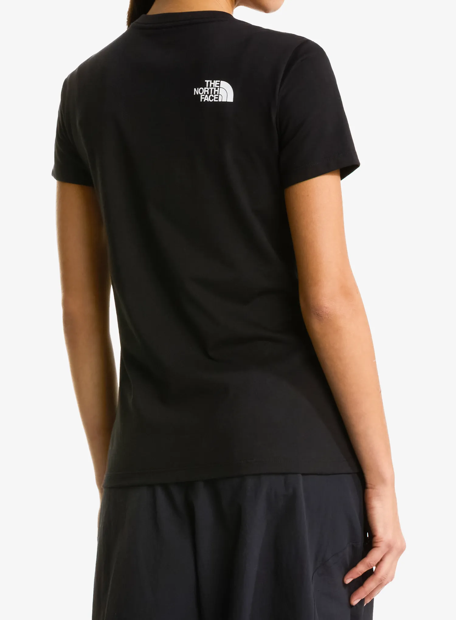 T-Shirt Baumwolle Damen The North Face Evolution Half Dome Slim Short Sleeve - tnf black