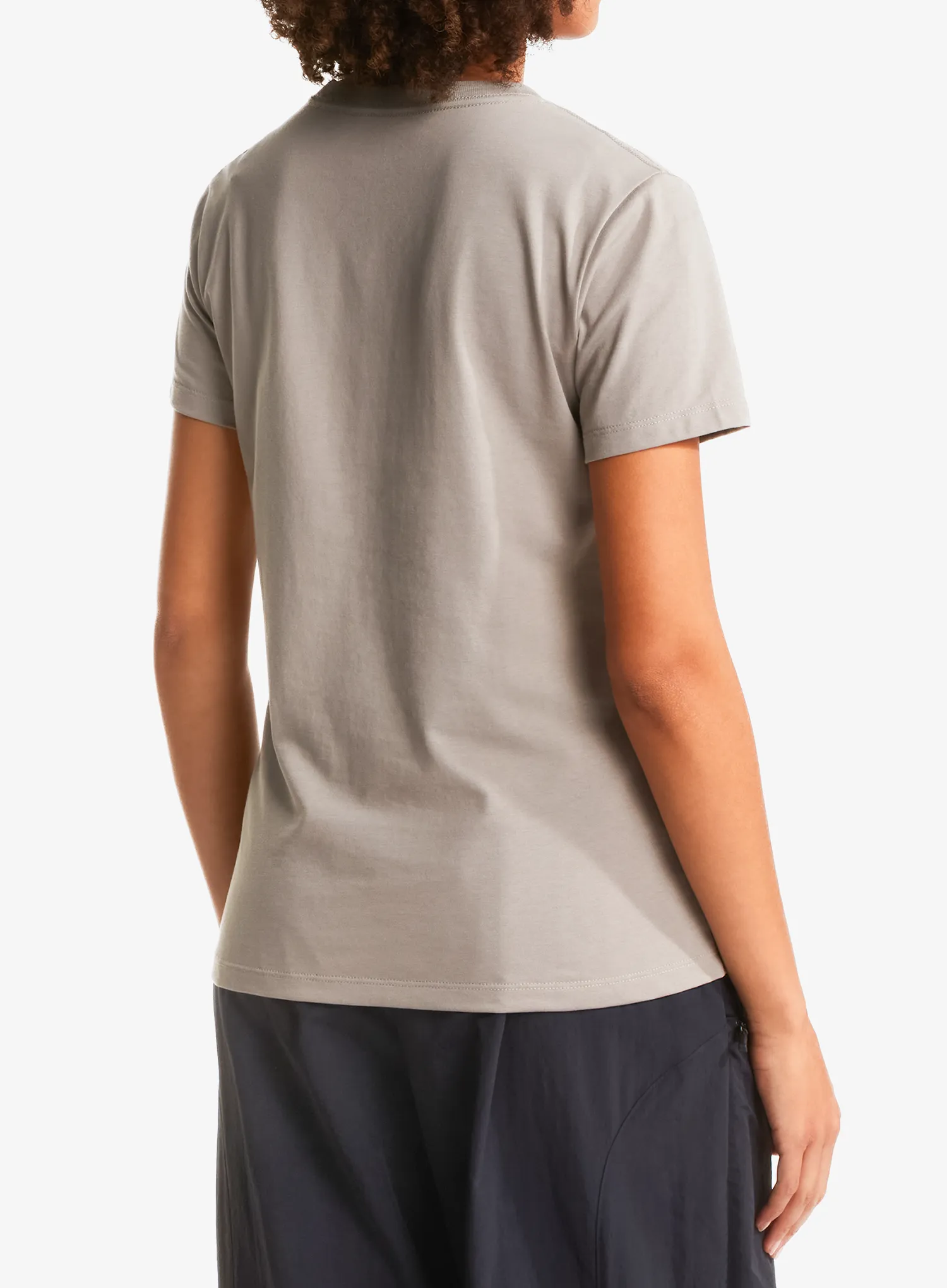 T-Shirt Baumwolle Damen The North Face Evolution Simple Dome Slim Short Sleeve - stone slab