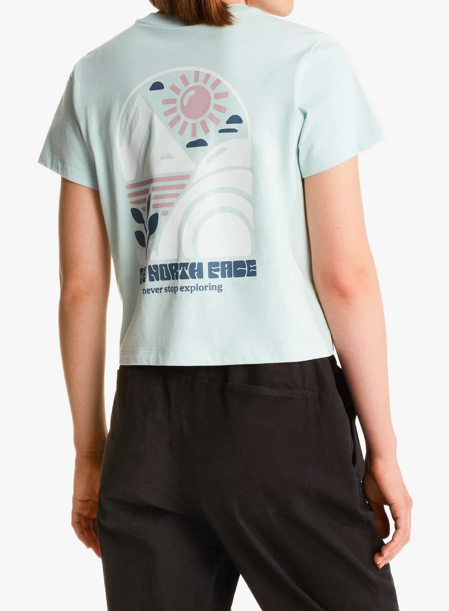 T-Shirt Baumwolle Damen The North Face Sun Regular SS Cutie Tee - opal frost