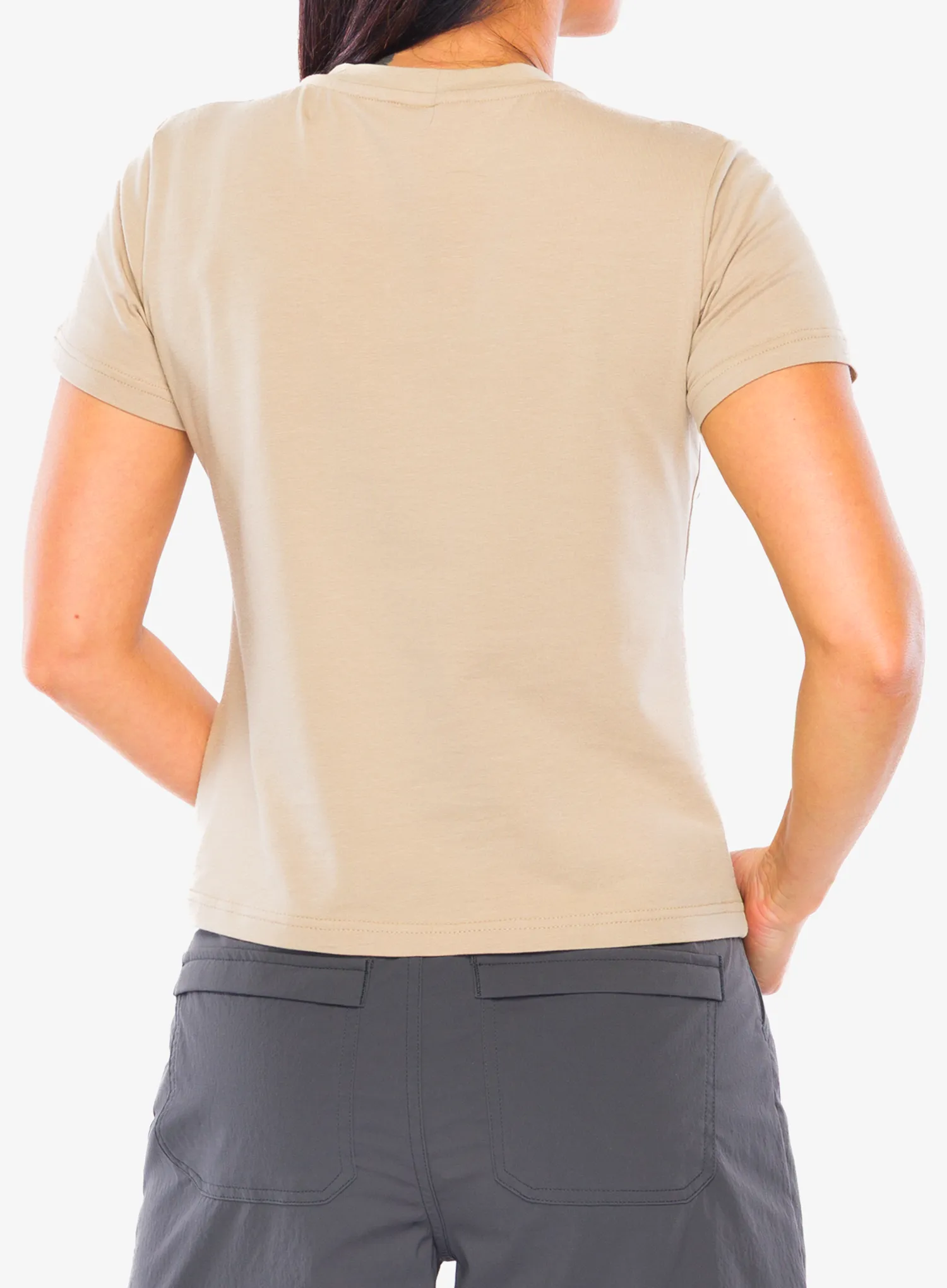 T-Shirt Baumwolle Damen Turbat Kosiv - light taupe