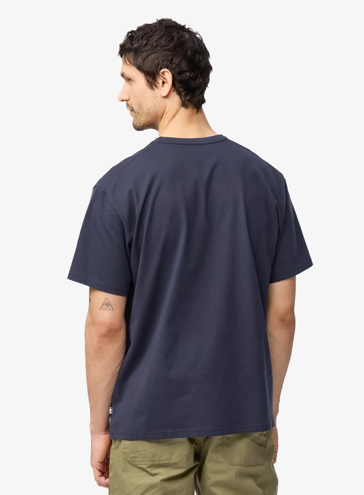 Baumwolle T-Shirt Fjallraven Fjallraven Relaxed T-Shirt - dark navy