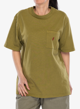 Baumwolle T-Shirt Gramicci One Point Tee Pigment Dyed - pistachio pigment