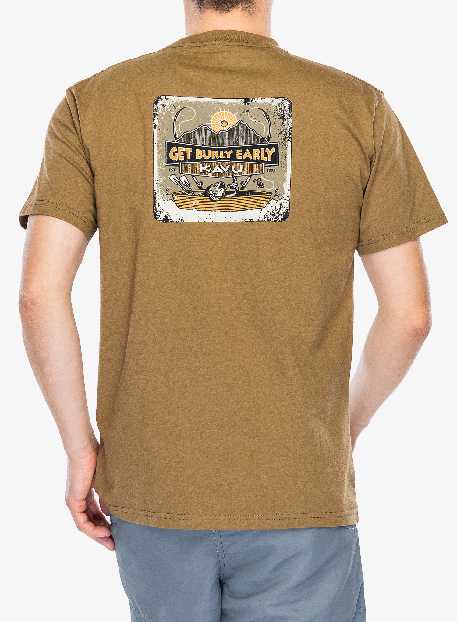 Baumwolle T-Shirt Kavu Pass The Time - olive
