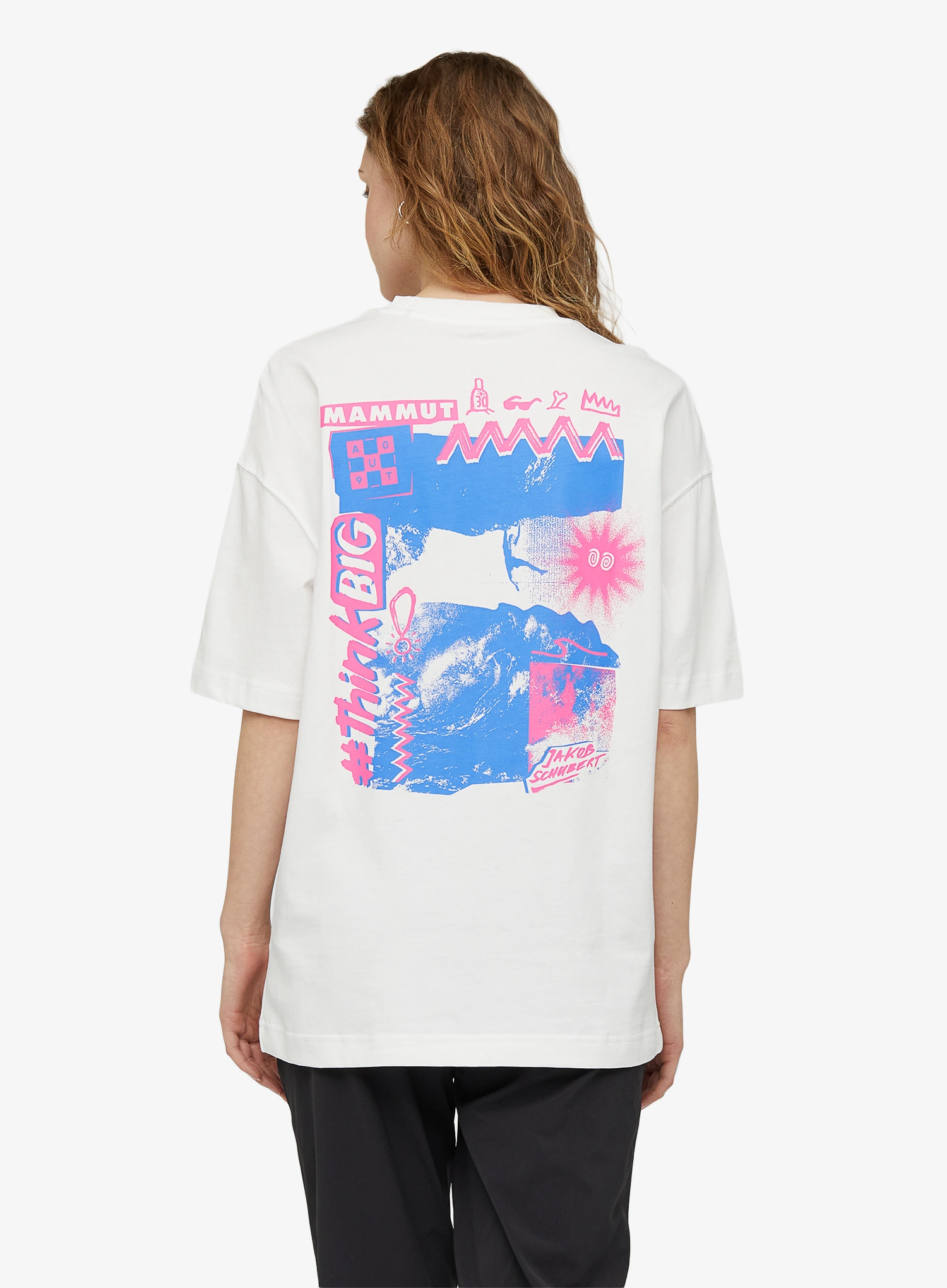 Baumwolle T-Shirt Mammut Jakob Schubert x Mammut Relaxed T-Shirt - white