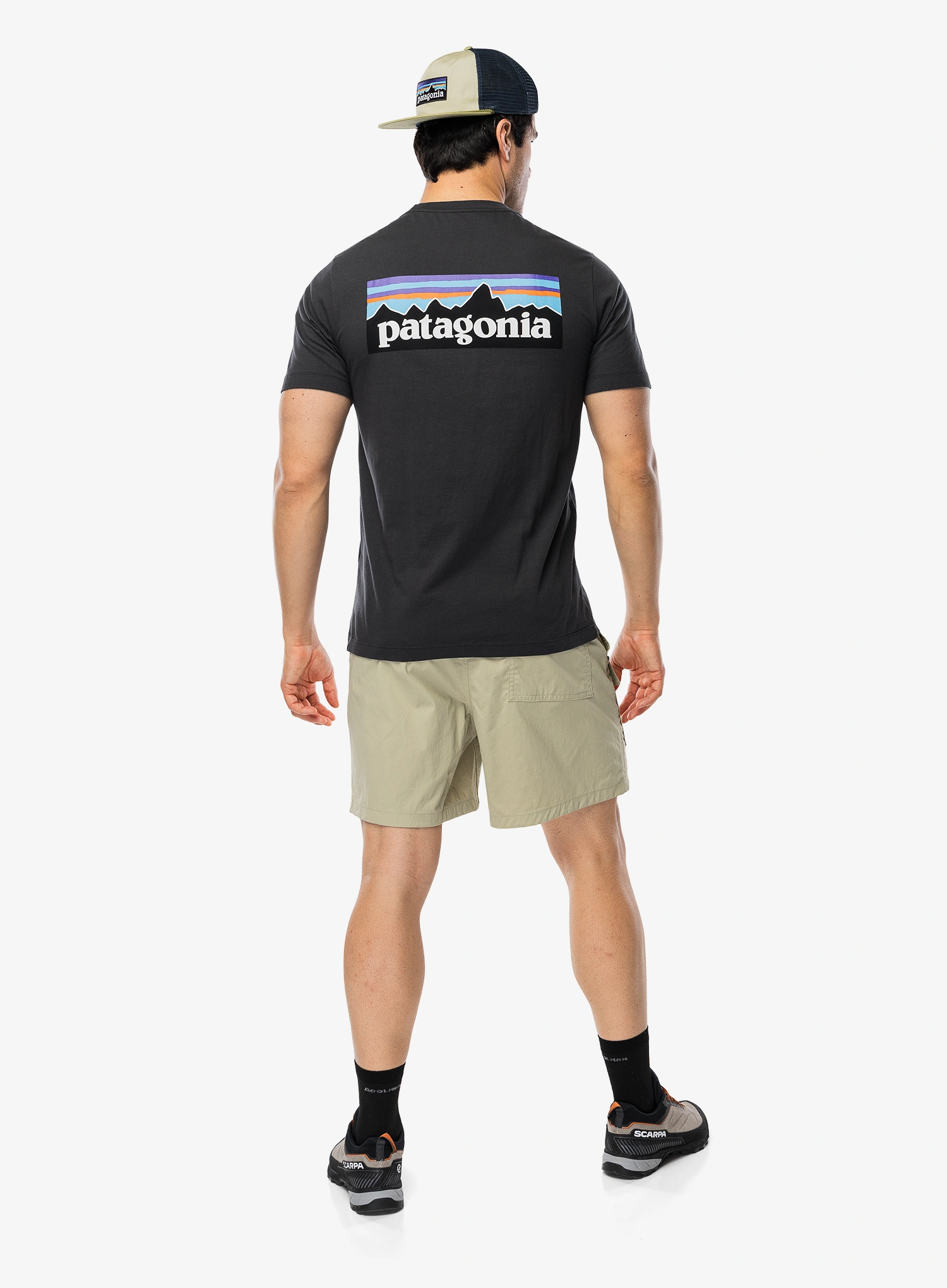 Baumwolle T-Shirt Patagonia P-6 Logo T-Shirt - ink black