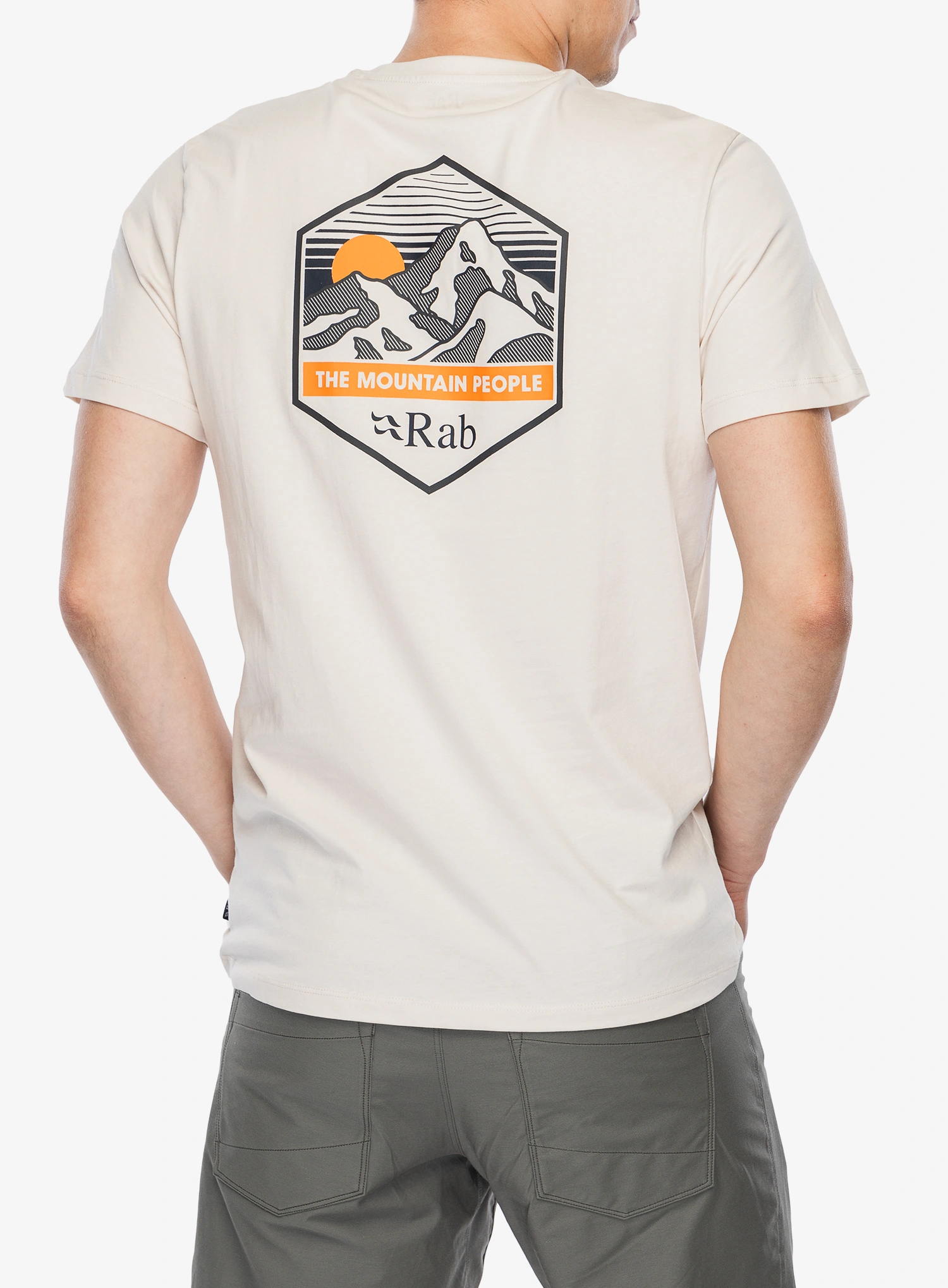 Baumwolle T-Shirt Rab Stance Mountain Peak Tee - ecru