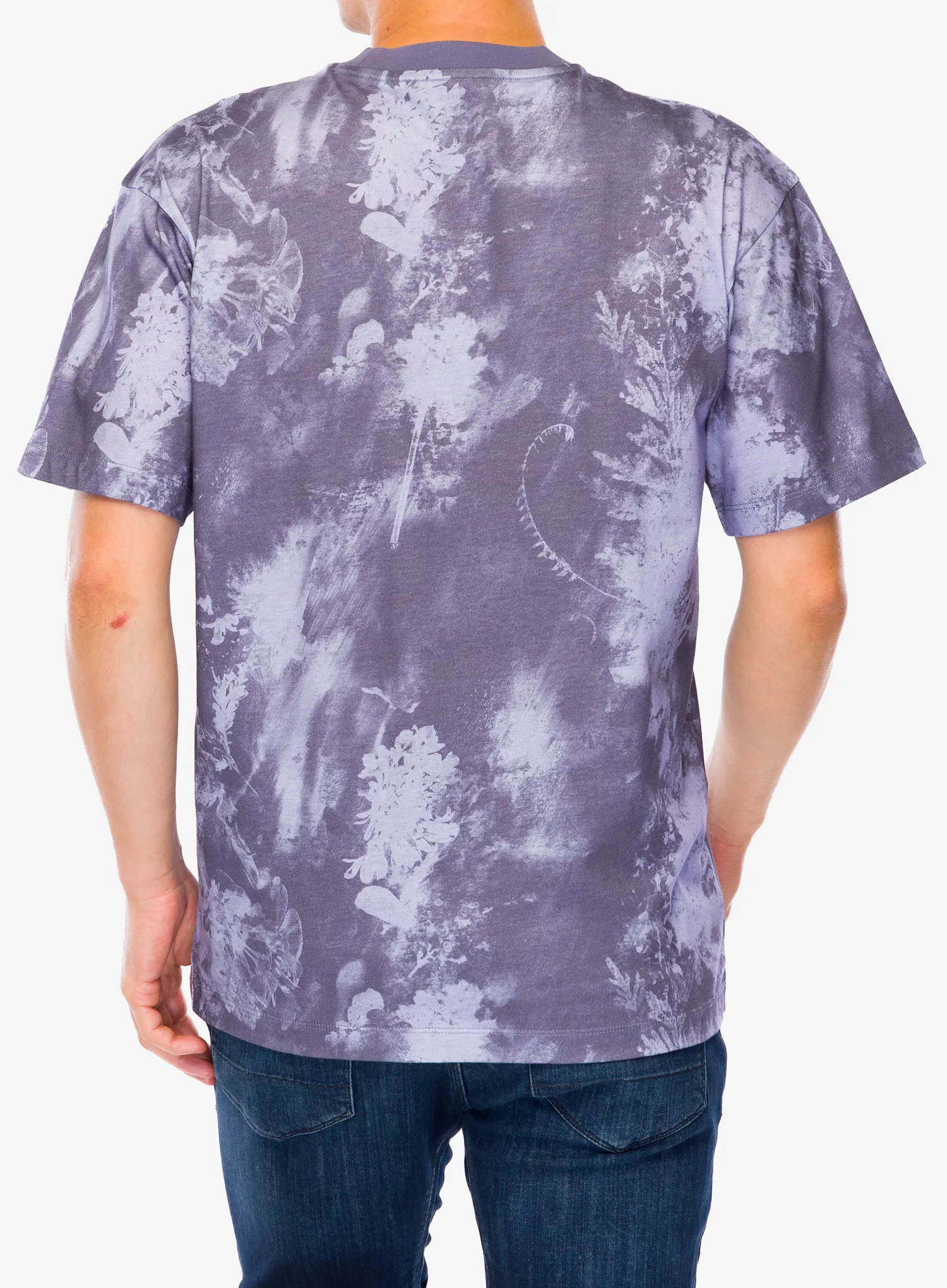 Baumwolle T-Shirt Salomon Canopy AO Print Tee - blue granite