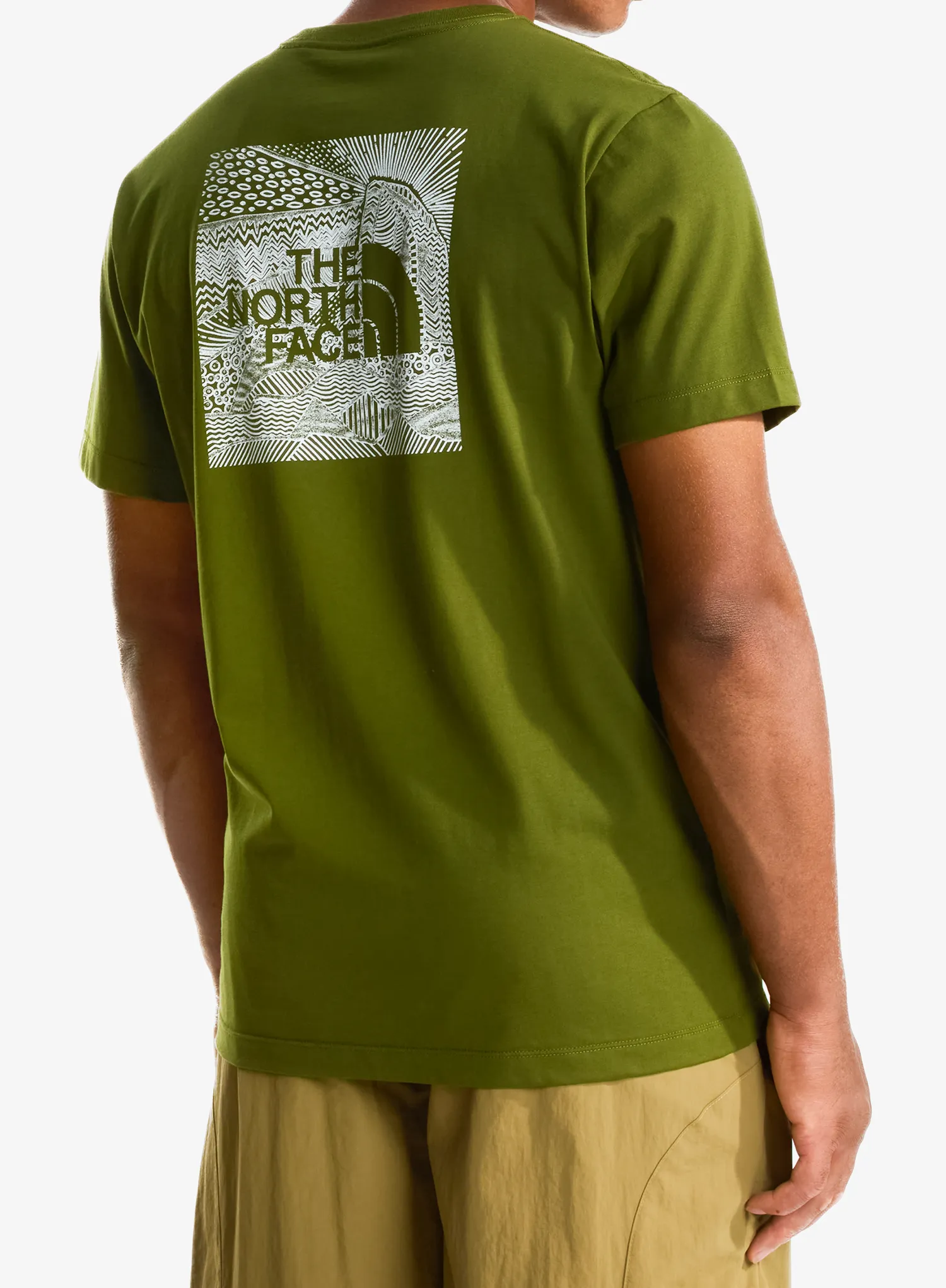 Baumwolle T-Shirt The North Face Box NSE Celebration Reg SS Tee - woodland green