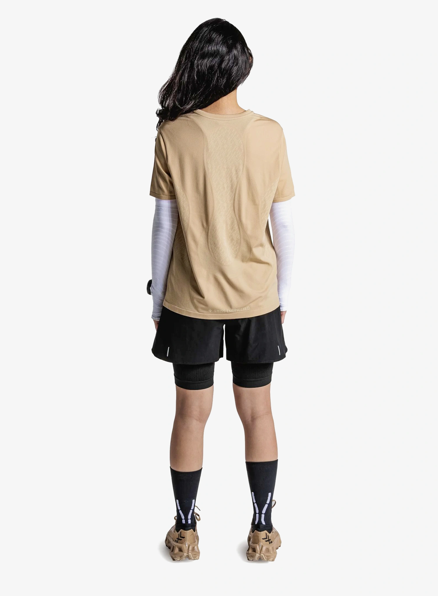 Laufshirt Damen X-Bionic Xceed Run Discover Shirt - sand/sand