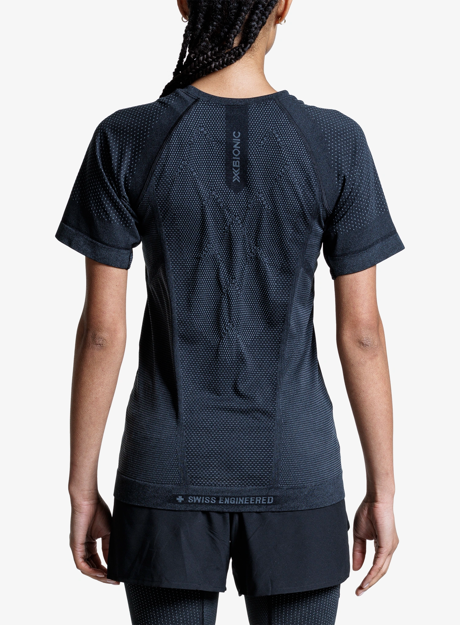 Laufshirt Damen X-Bionic Xceed Run Shirt S/S - x black/grey
