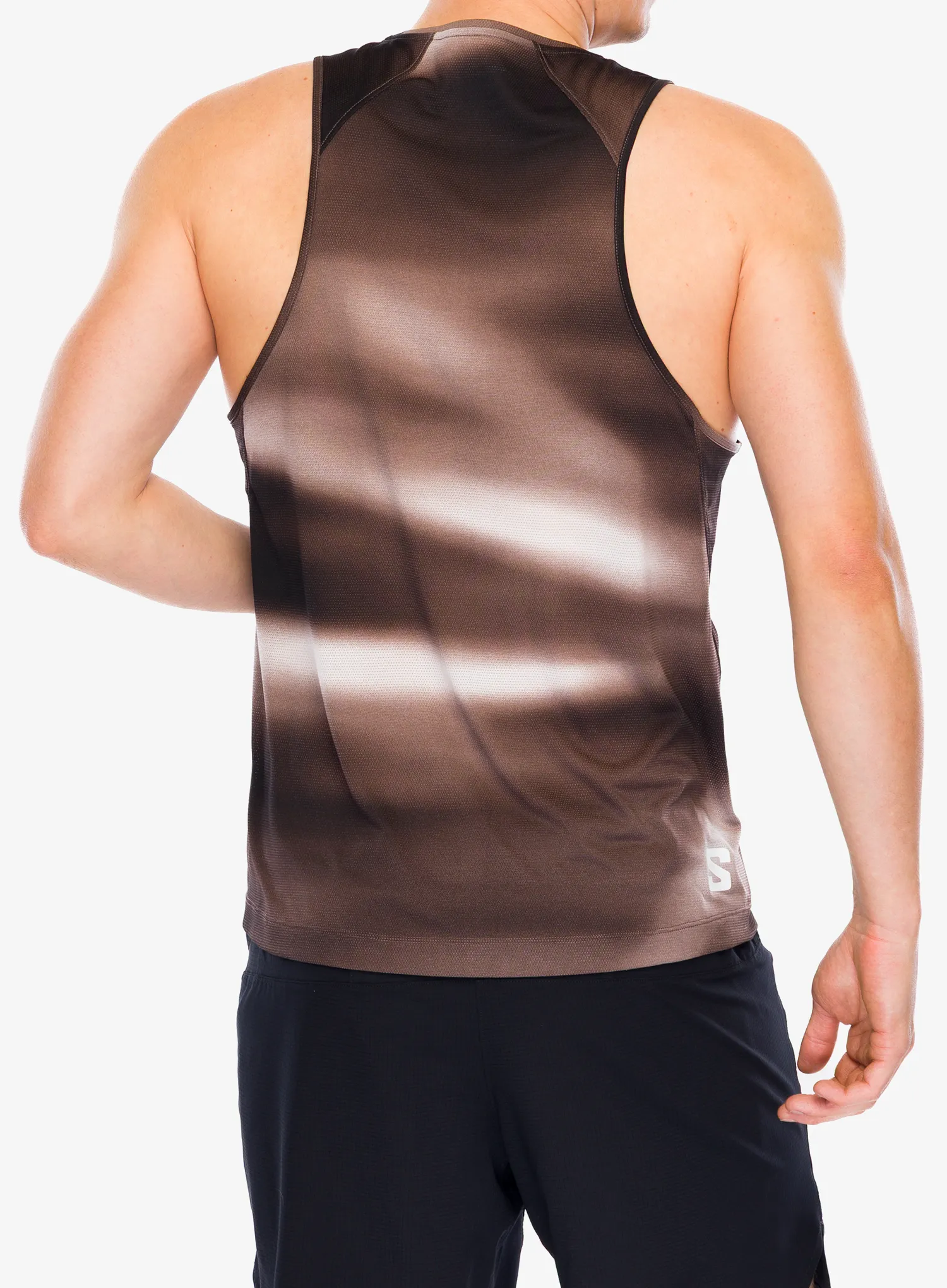 Laufshirt Salomon Shakeout Core Tank GFX - coffee black