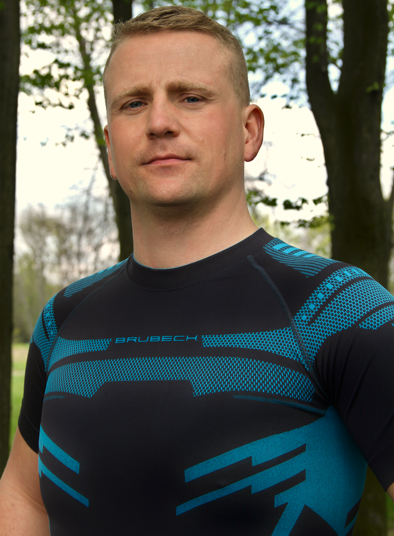 T-Shirt Herren Brubeck Dry T-shirt - graphite/blue