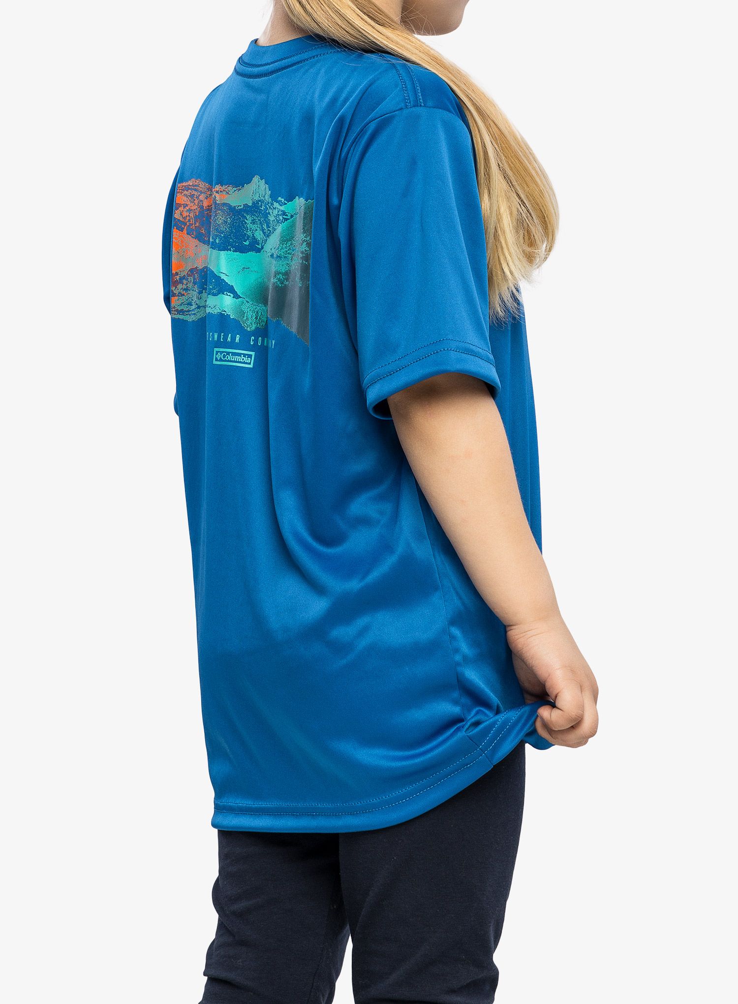 T-Shirt Jungen Columbia Grizzly Ridge Back Graphic SS Tee - bright indigo/crags