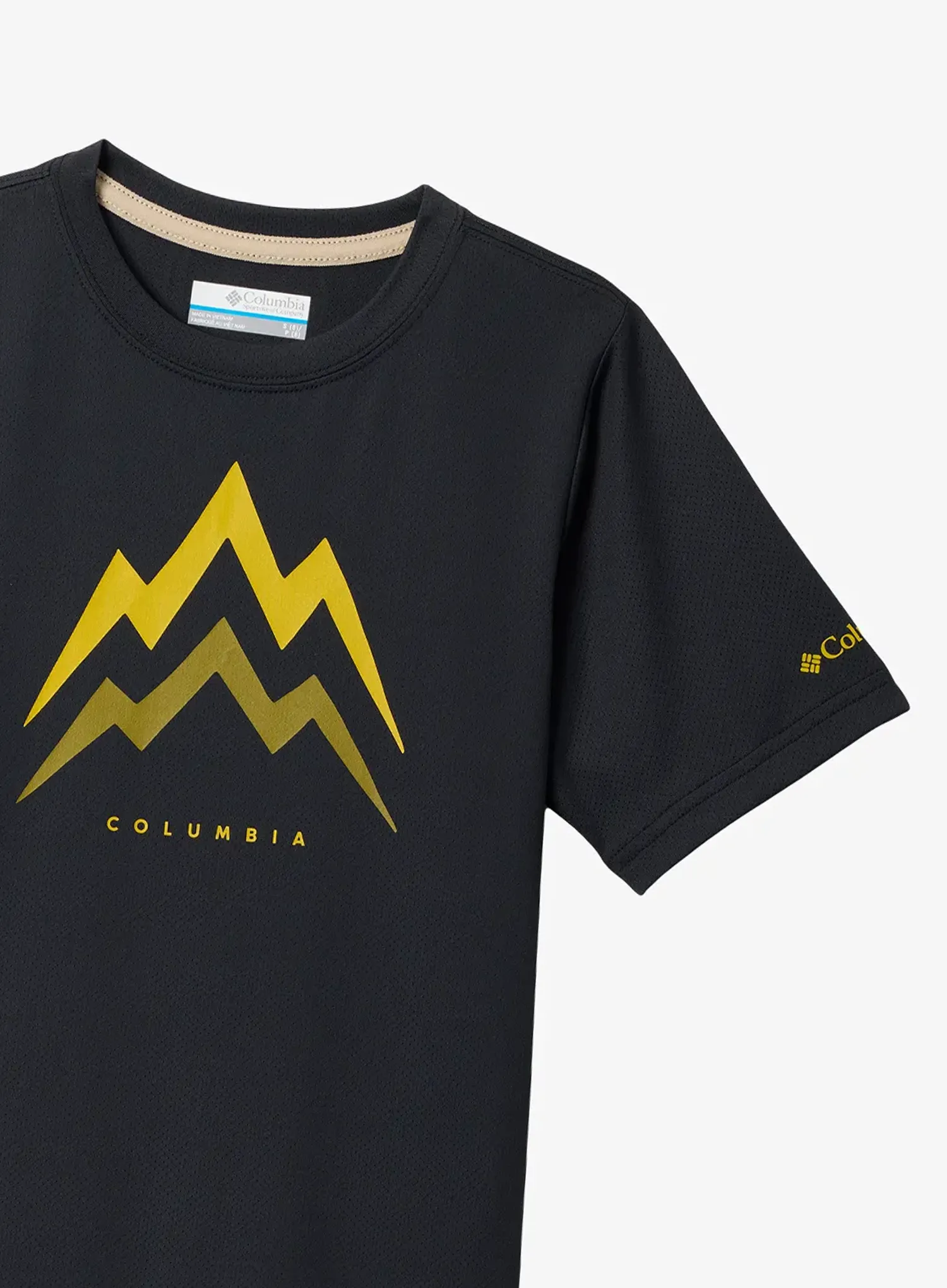 T-Shirt Jungen Columbia Tech Trail Utility S/S Graphic Crew - black/energetic