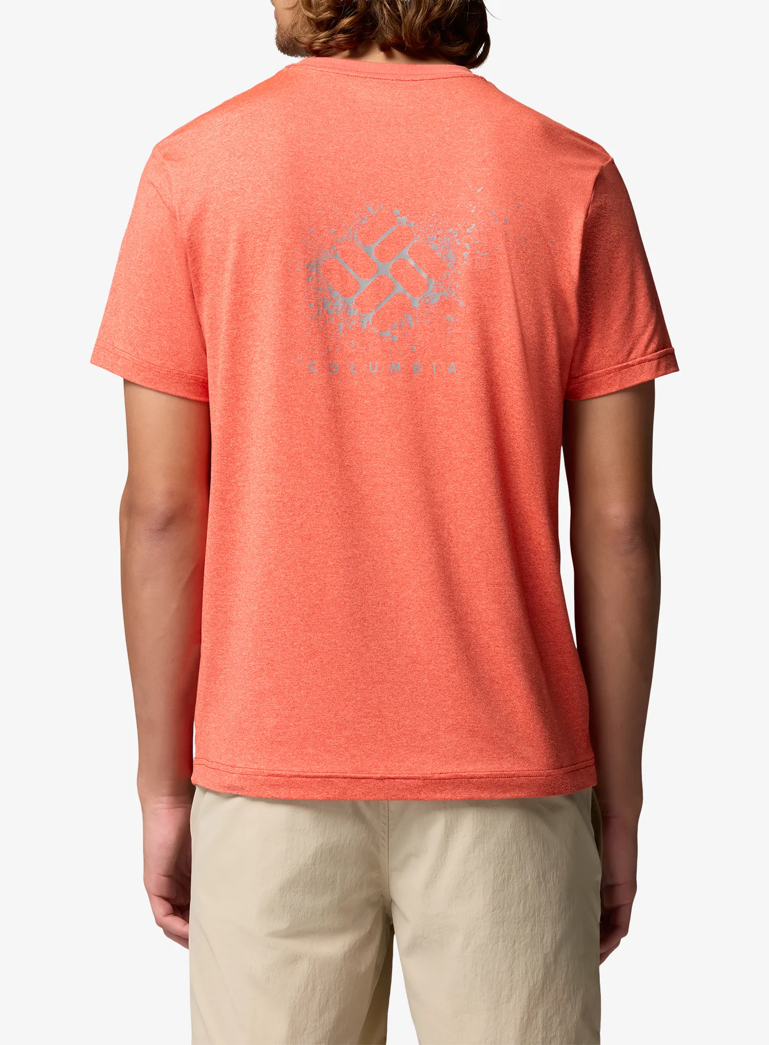 Shirt Columbia Parsons Point S/S Back Graphic Tee - s.sonic heather/splatter gem