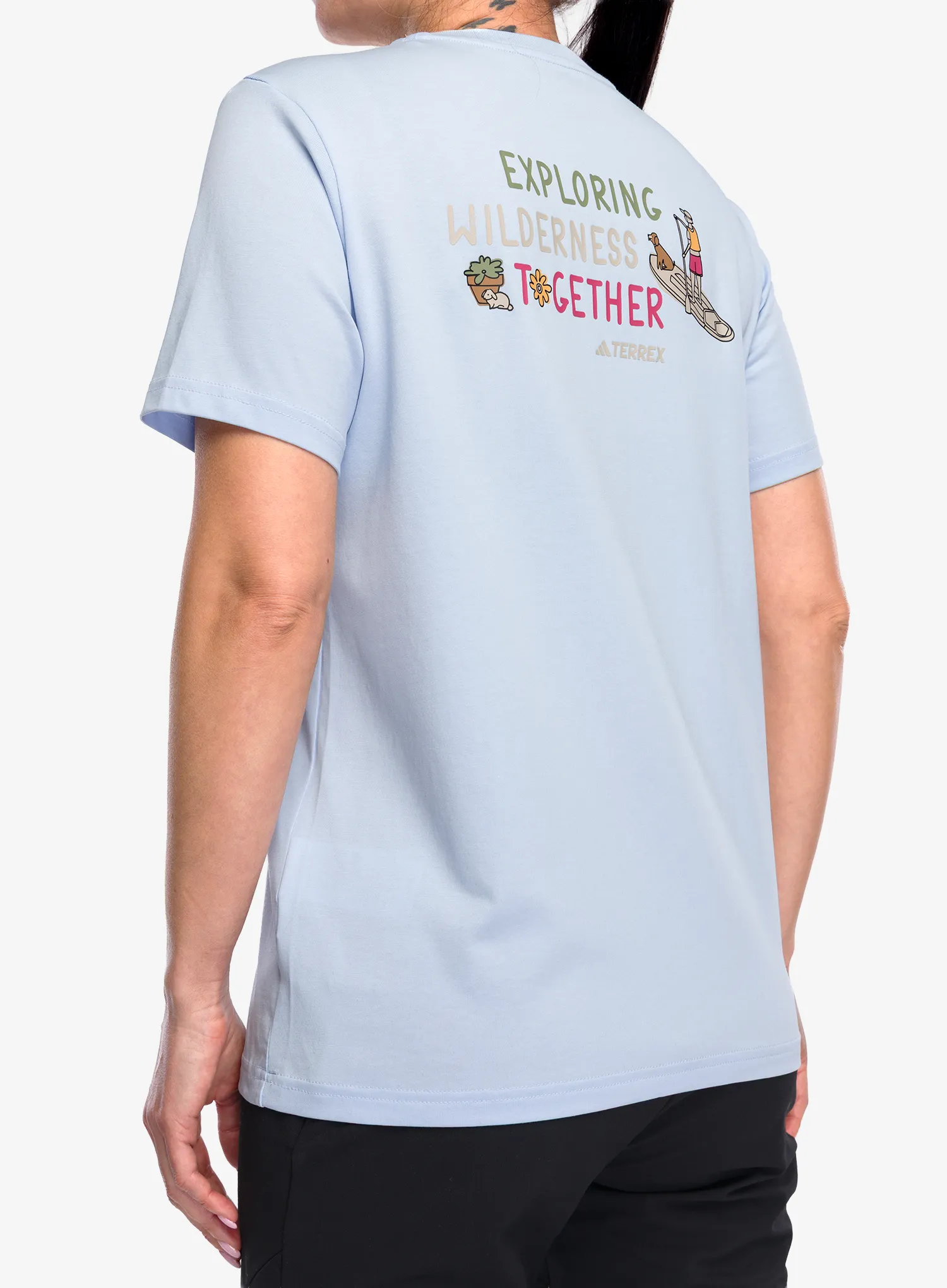 Shirt Damen adidas TERREX Multi Graphic T-Shirt - crystal sky
