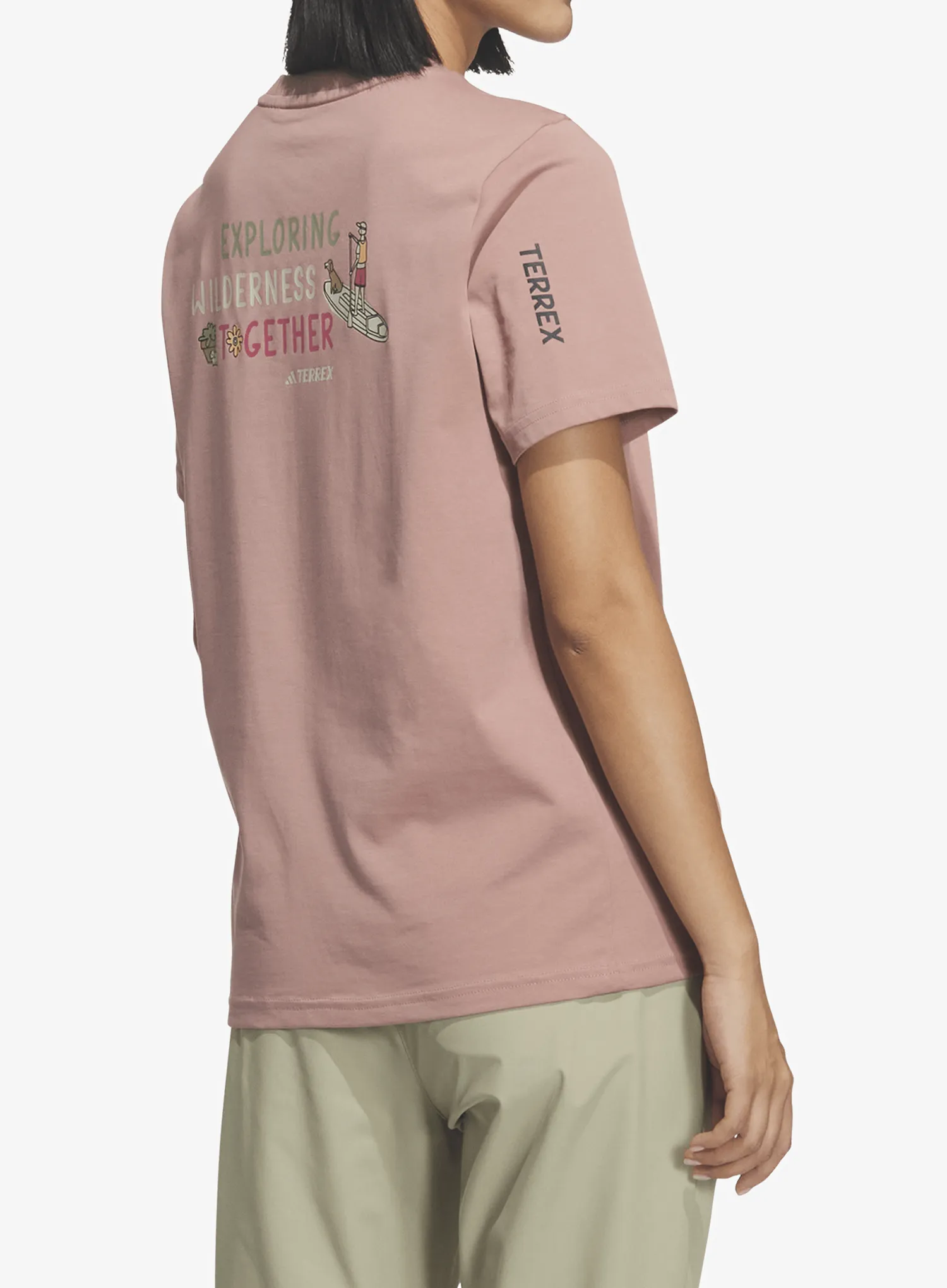 Shirt Damen adidas TERREX Multi Graphic T-Shirt - warm clay