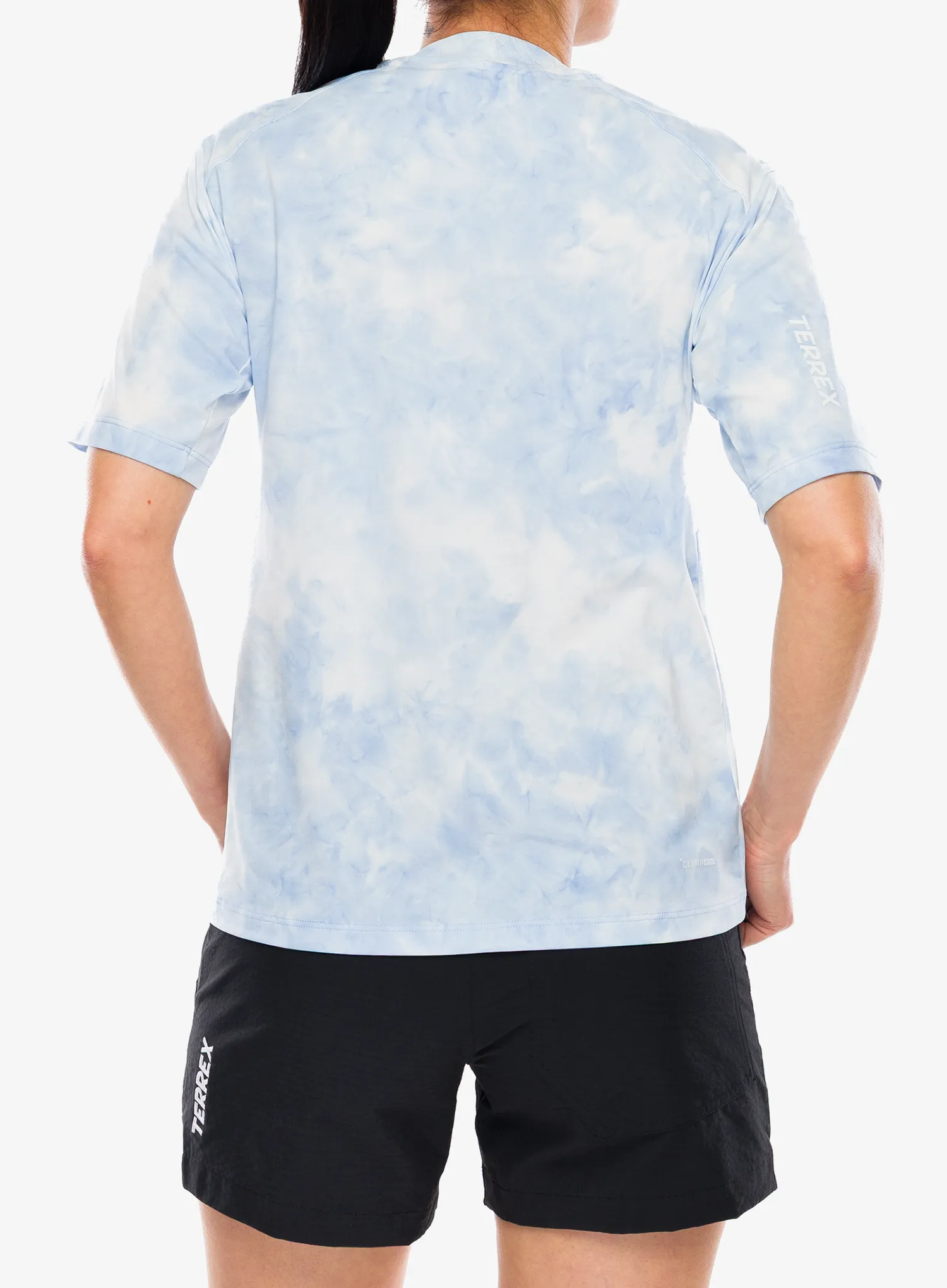 Shirt Damen adidas TERREX Multi Spray Dye T-Shirt - white/glow blue