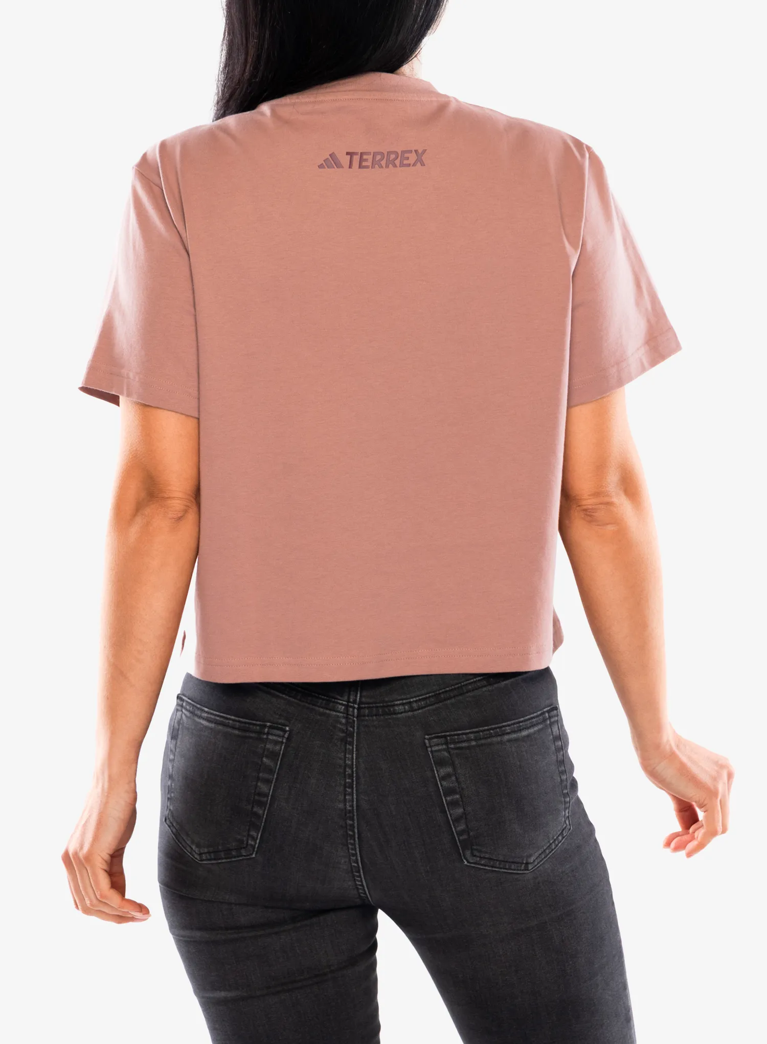 Shirt Damen adidas TERREX Wild Cropped Tee - warm clay