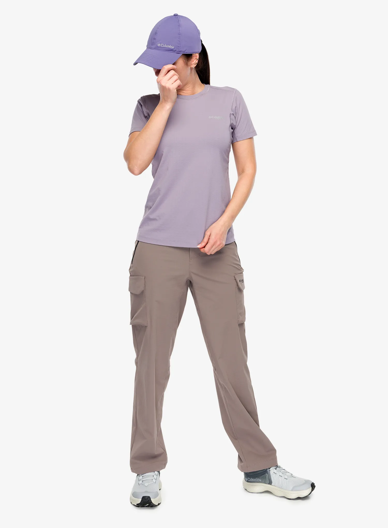 Shirt Damen Columbia Diamond Peak Pro Short Sleeve - shale purple