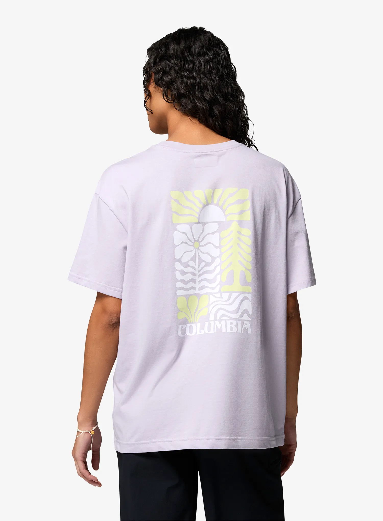 Shirt Damen Columbia Rolling Bend Graphic Oversized Tee - lavender pearl/floral groove