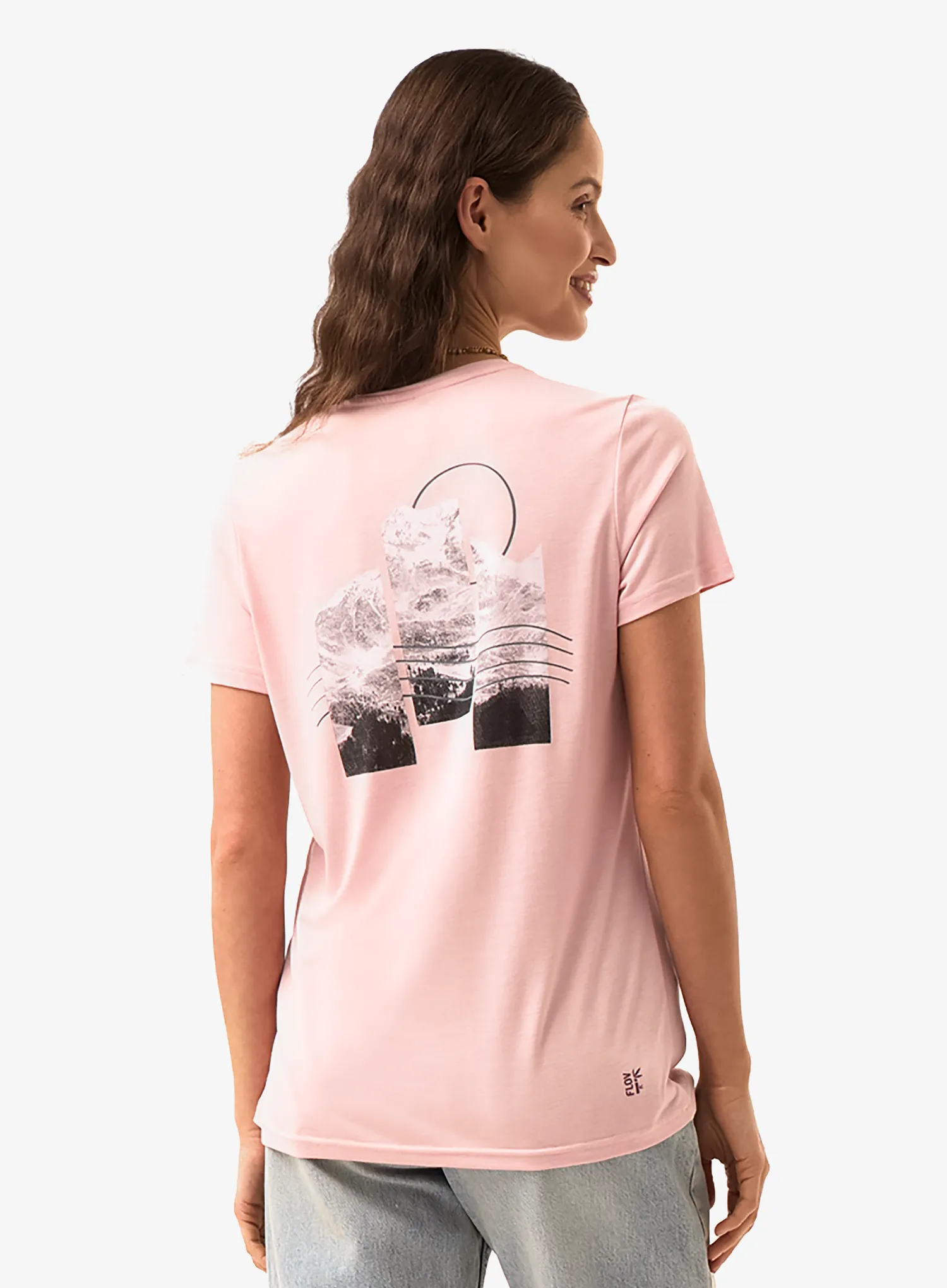 Shirt Damen Flov Manresa - pink/light grey