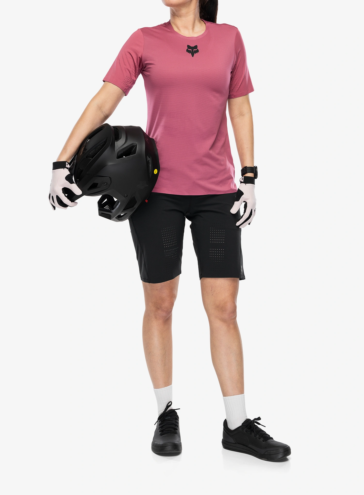 Shirt Damen Fox Flexair SS Jersey - berry