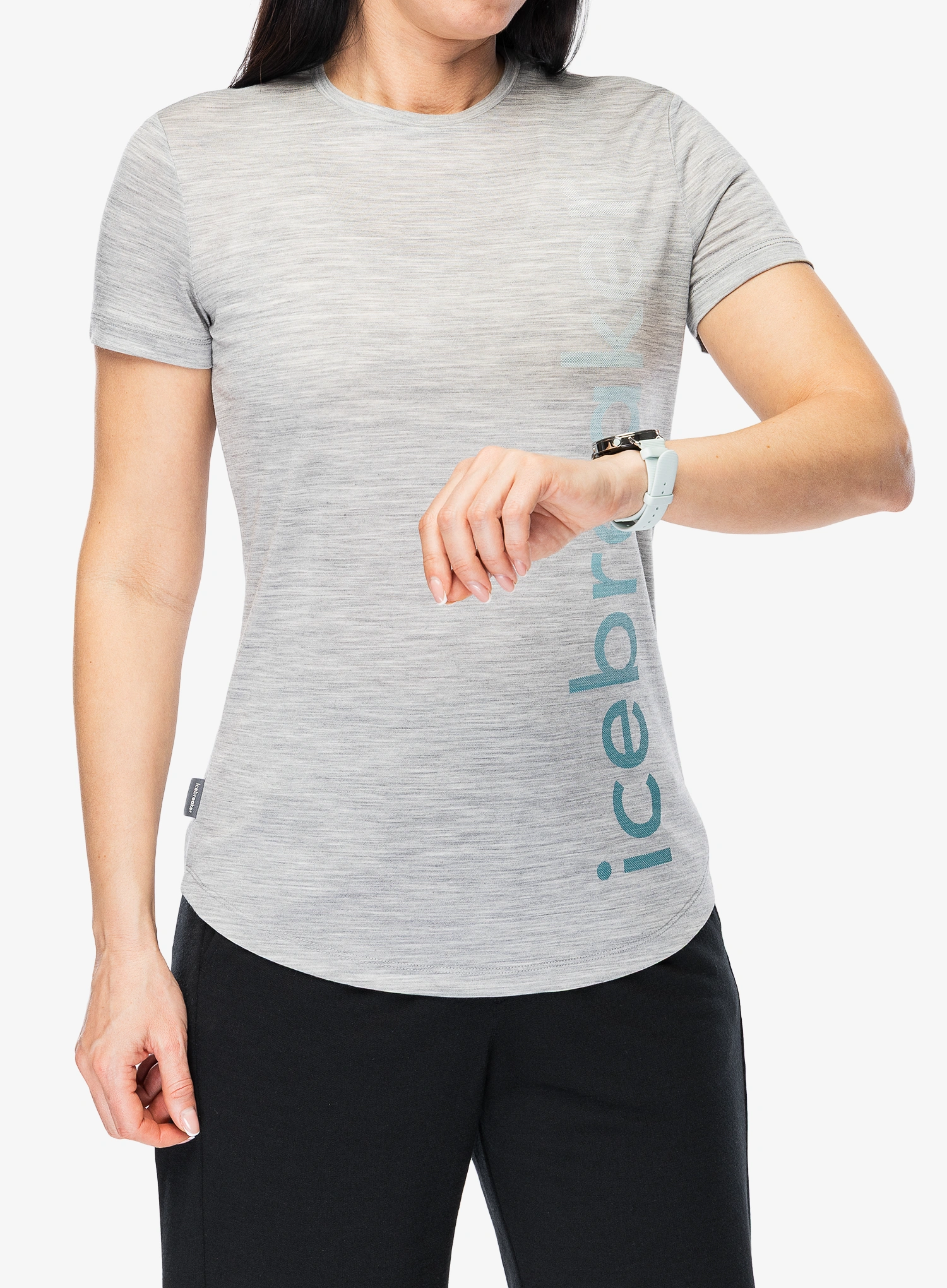 Shirt Damen Icebreaker Merino 125 Cool-Lite Sphere SS Tee Vert - metro hthr