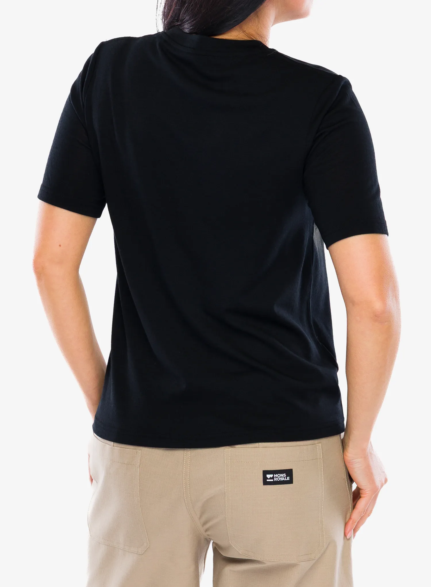 Shirt Damen Mons Royale Icon Merino Air-Con Relaxed Tee - black