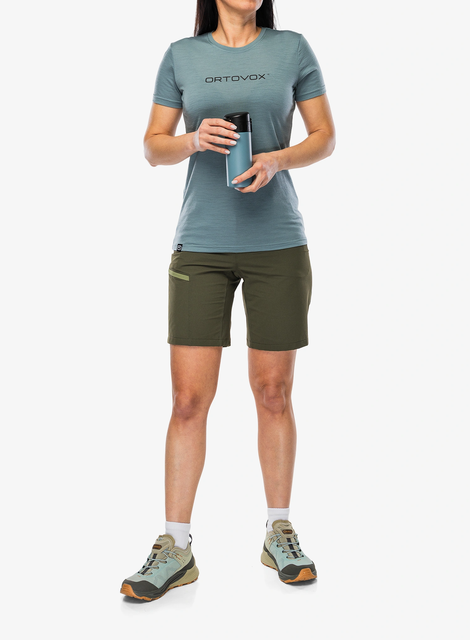 Shirt Damen Ortovox 150 Cool Brand TS - icy shore