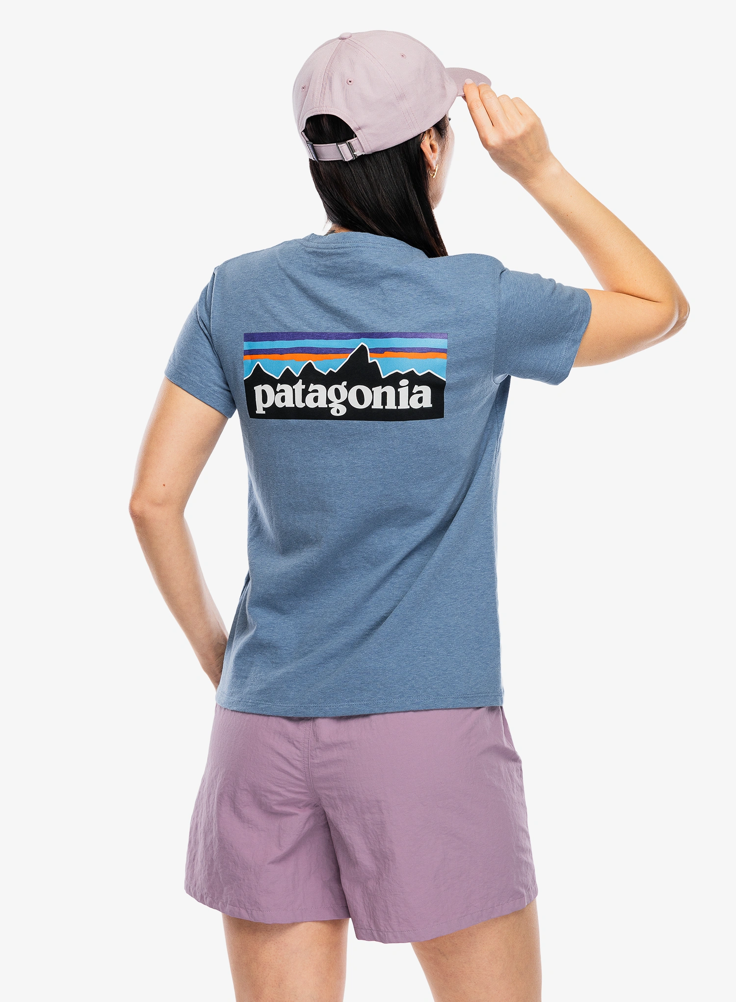 Shirt Damen Patagonia P-6 Logo Responsibili-Tee - shore blue