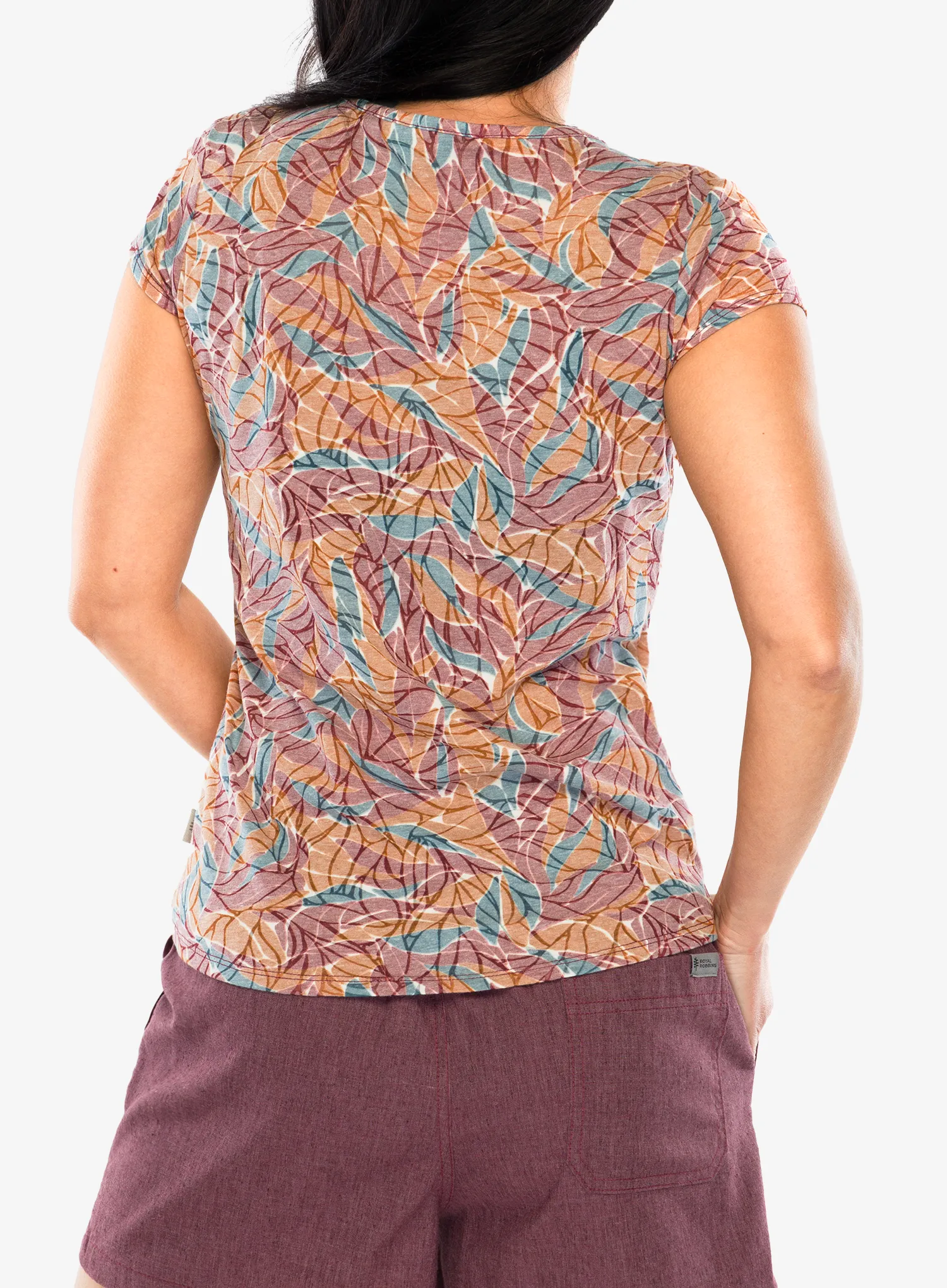 Shirt Damen Royal Robbins Featherweight Tee - wild rhubarb presidio pt