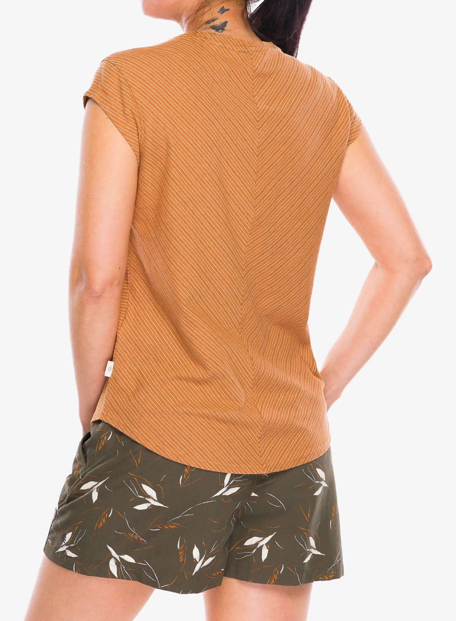 Shirt Damen Royal Robbins Vacationer V-Neck SS - lion str
