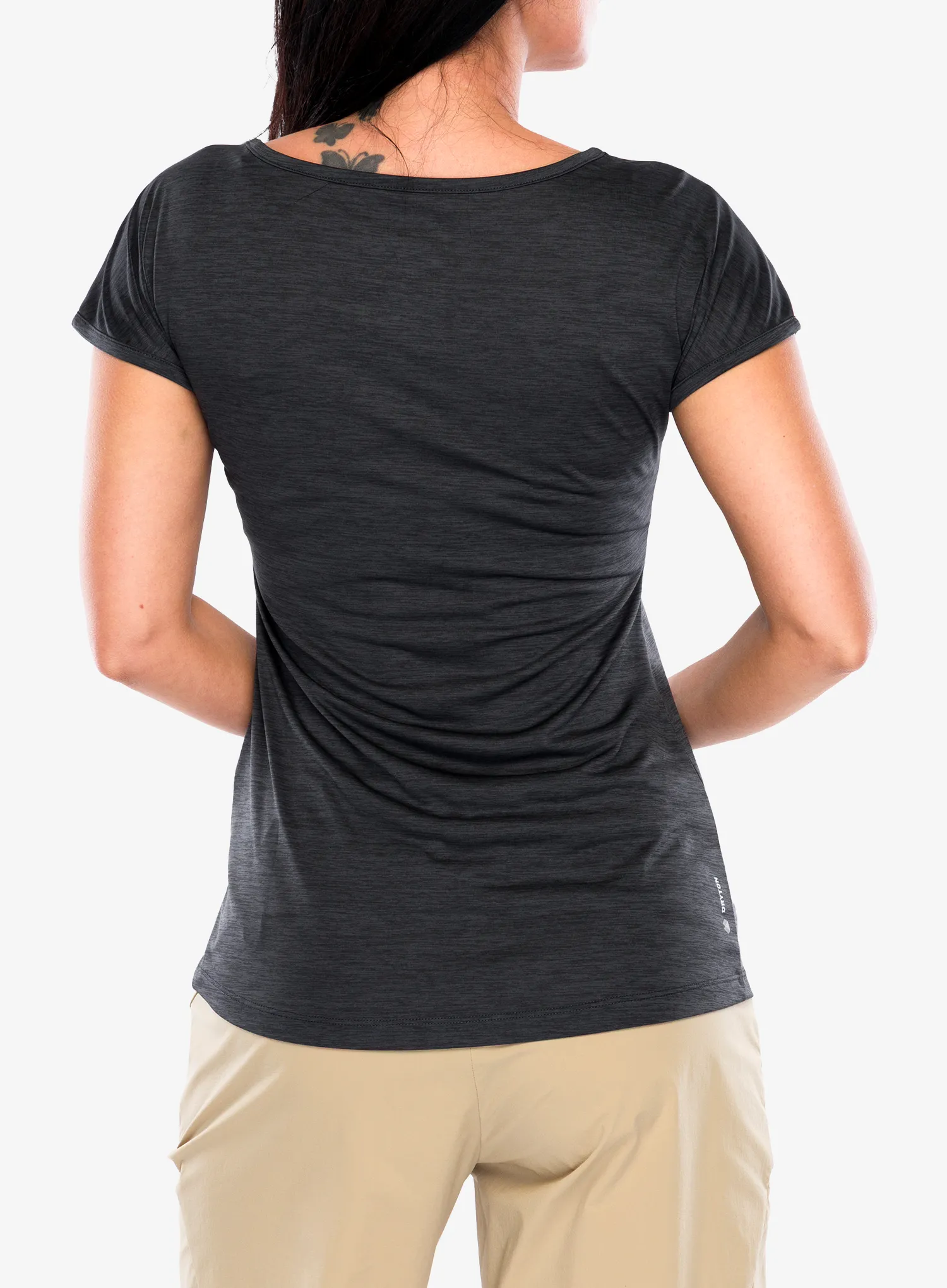 Shirt Damen Salewa Puez Melange Dry S/S Tee - black out melange