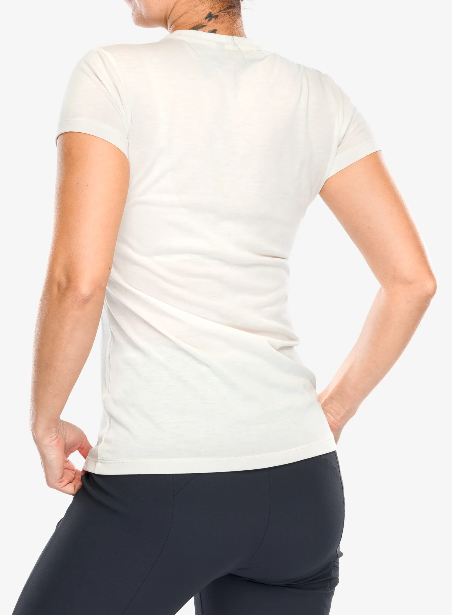 Shirt Damen Salewa Solid Dry S/S Tee - white