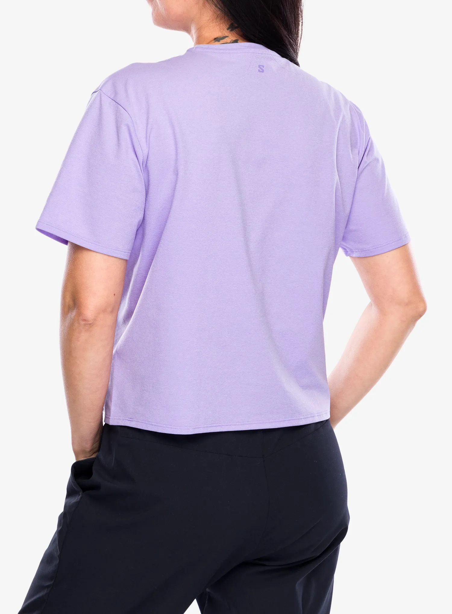 Shirt Damen Salomon Trackline S/S Tee - violet tulip
