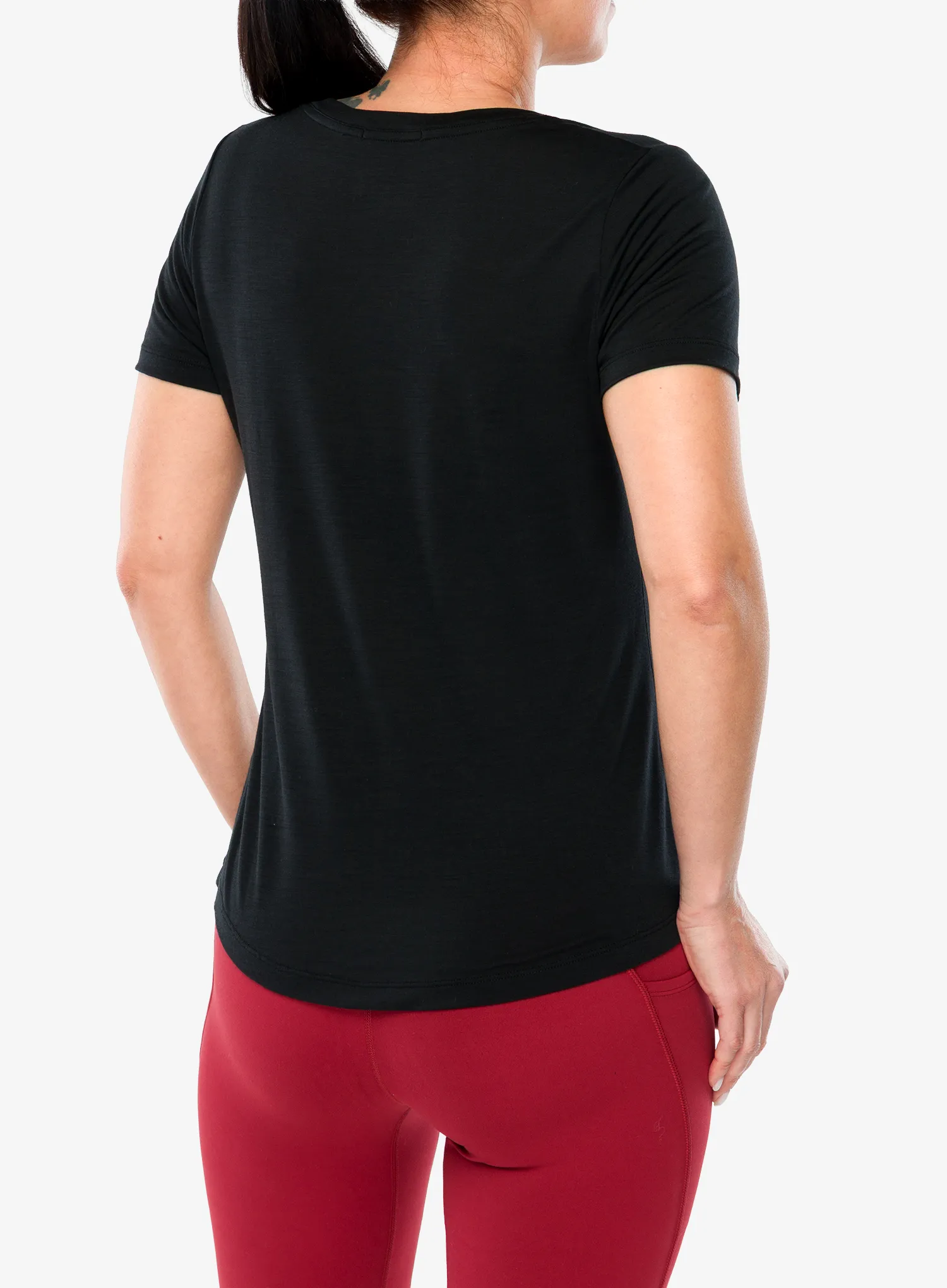 Shirt Damen Smartwool Active Ultralite V-Neck Short Sleeve - black