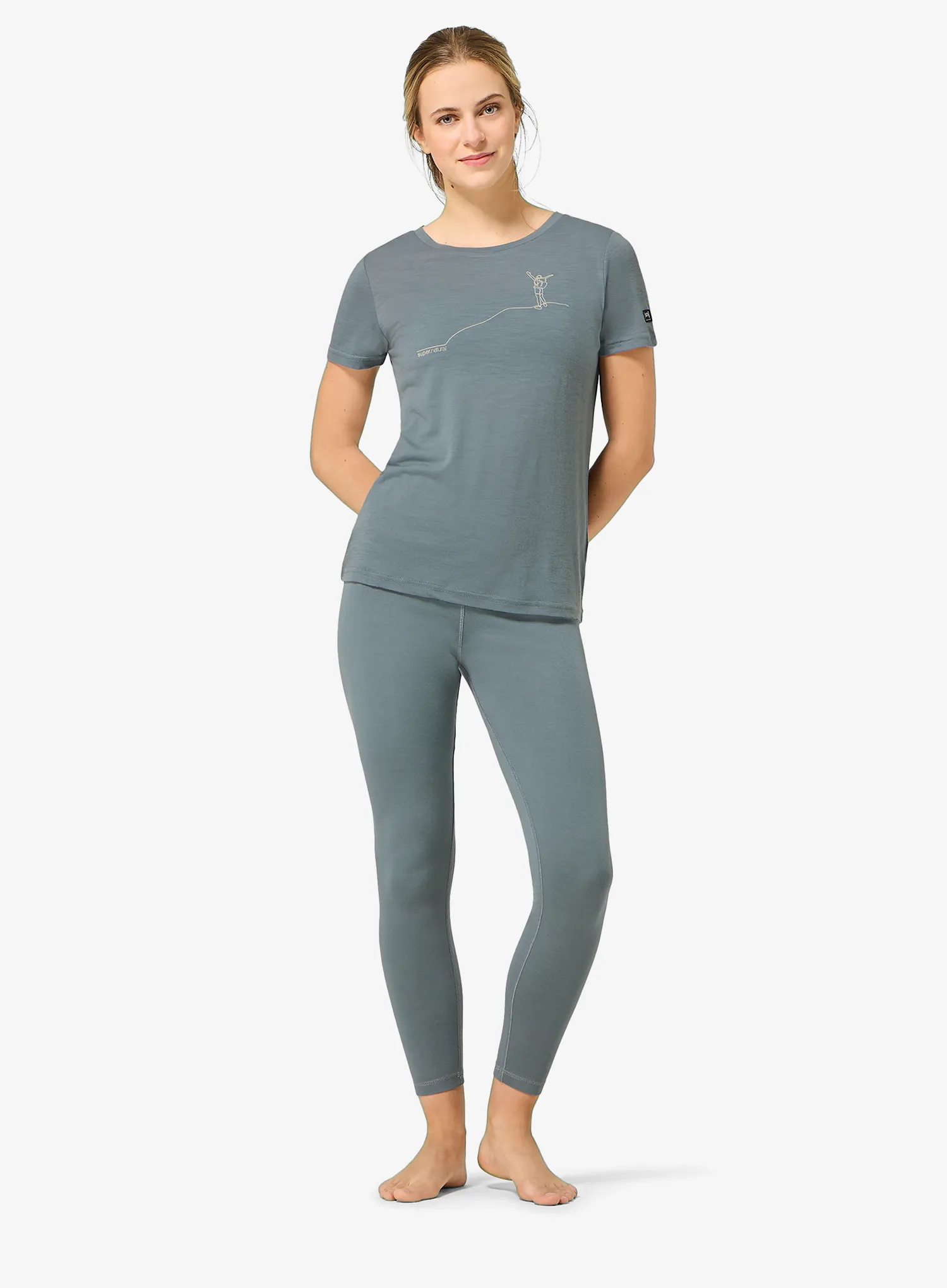 Shirt Damen Super.natural Berggluck Tee - stormy weather/feather grey
