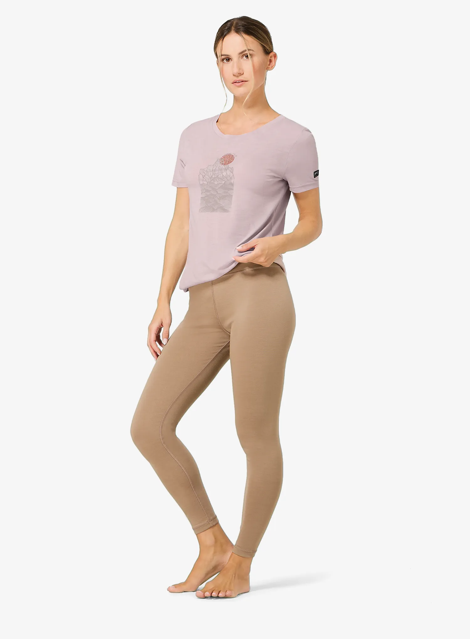 Shirt Damen Super.natural Preikestolen Cliffs Tee - d.rose/f.grey/mountain trail