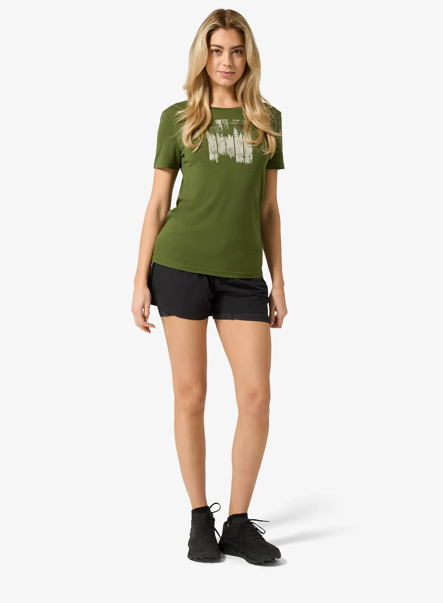 Shirt Damen Super.natural Wonder Wald Tee - chive/feather grey/copper