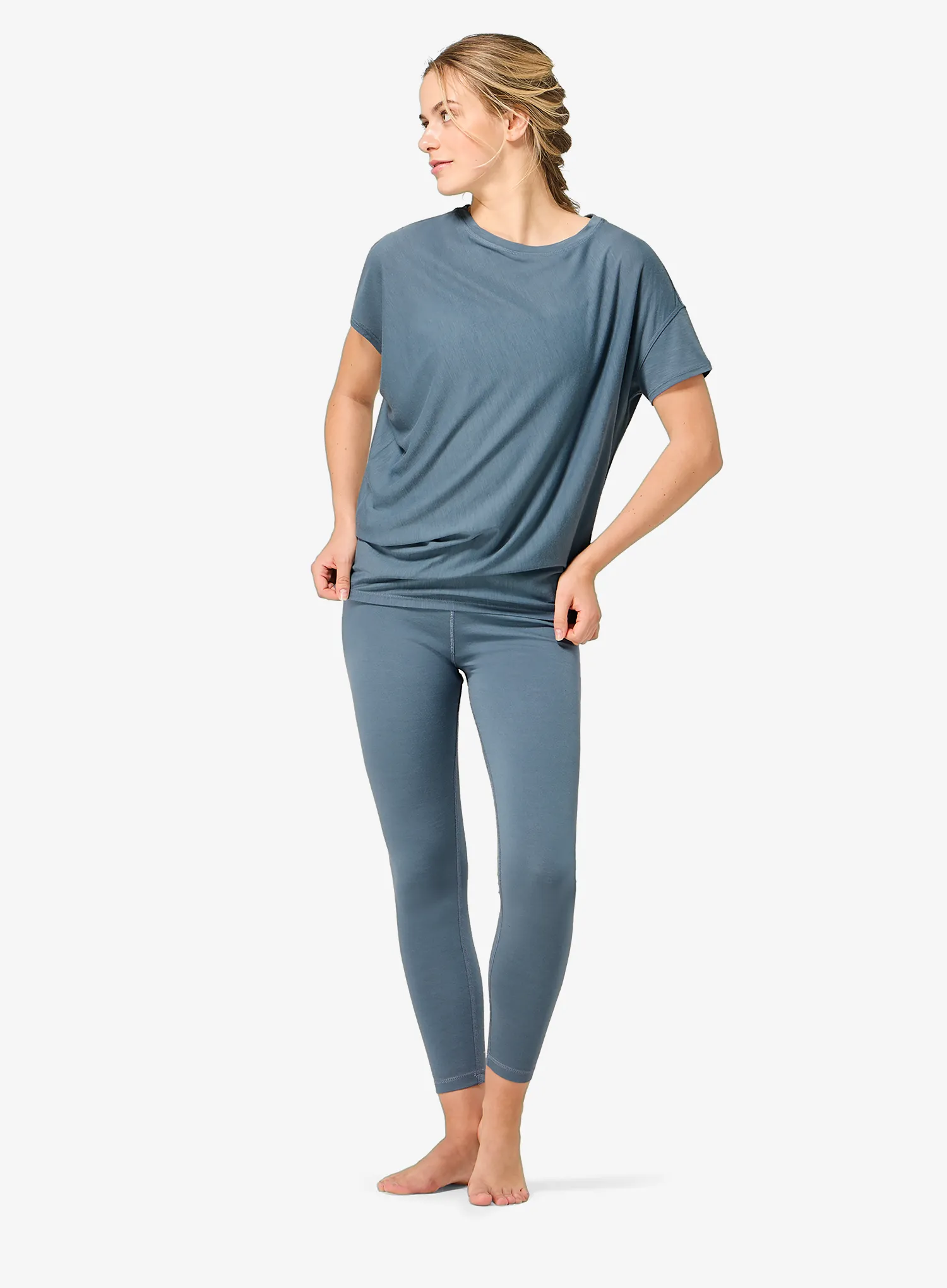 Shirt Damen Super.natural Yoga Loose Tee - stormy weather