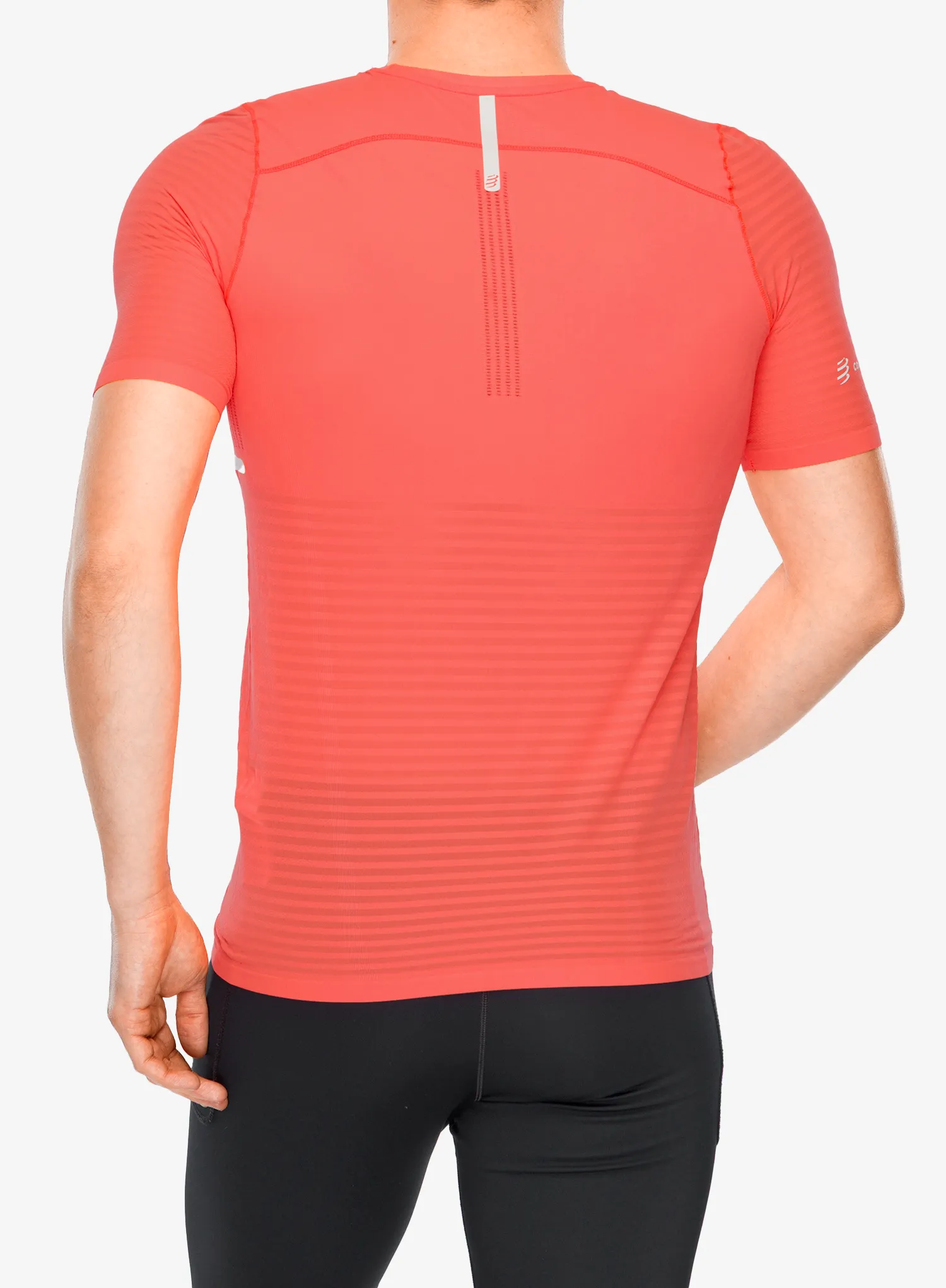 Laufshirt Compressport Pro Racing S/S Tshirt - fluo red