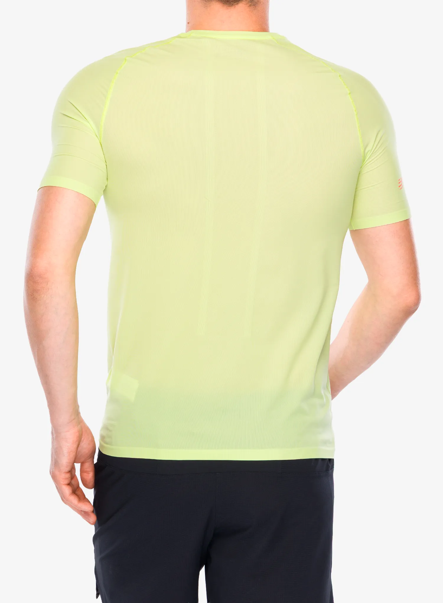 Laufshirt Compressport Trail Racing S/S Tshirt - shadow lime