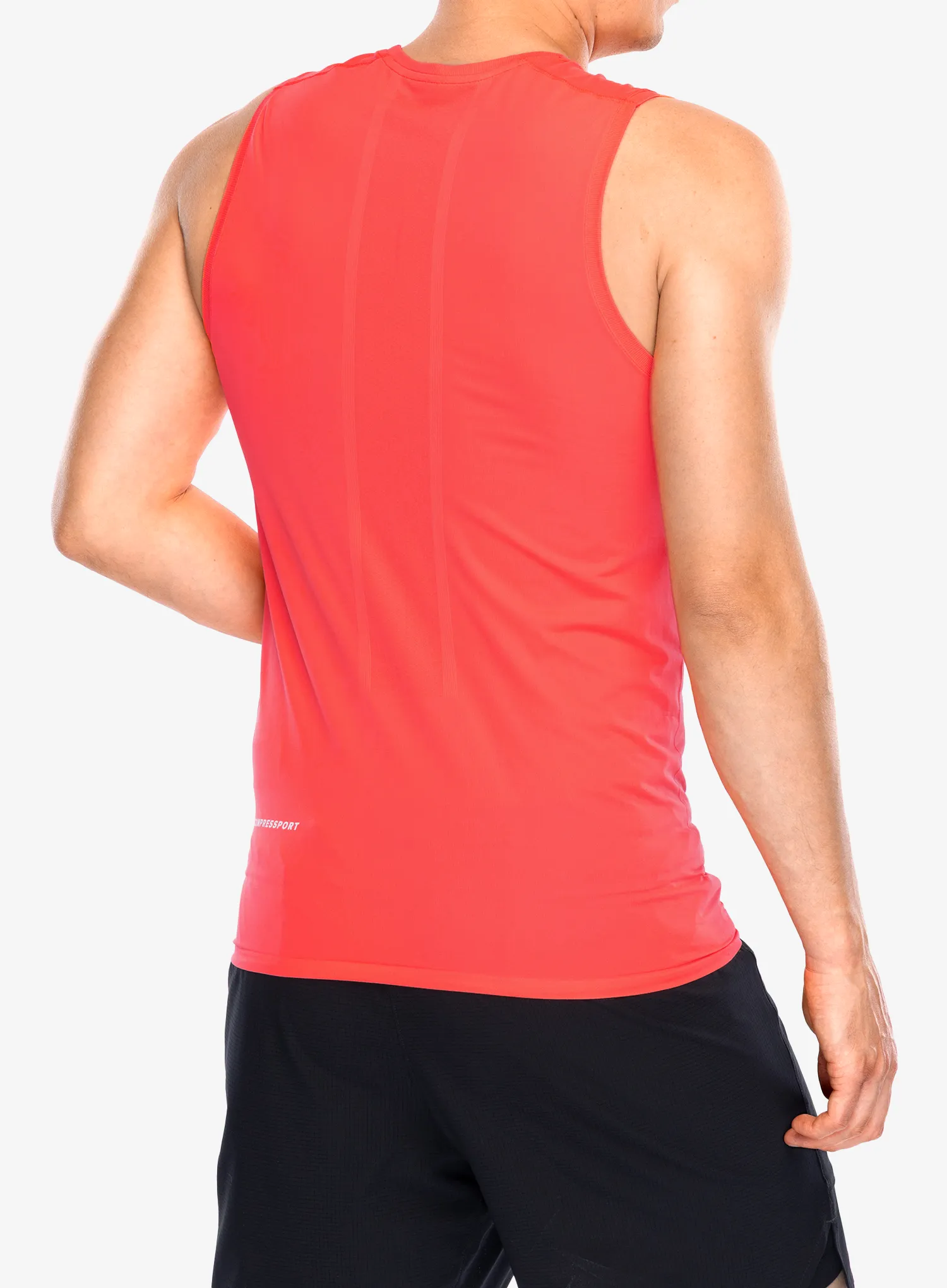 Laufshirt Compressport Trail Racing Tank - fluo red