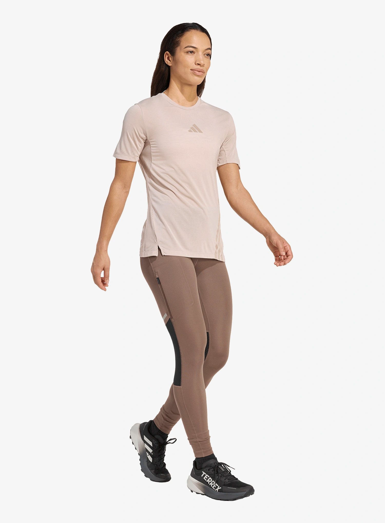 Laufshirt Damen adidas TERREX Xperior Climacool Tee - wonder taupe