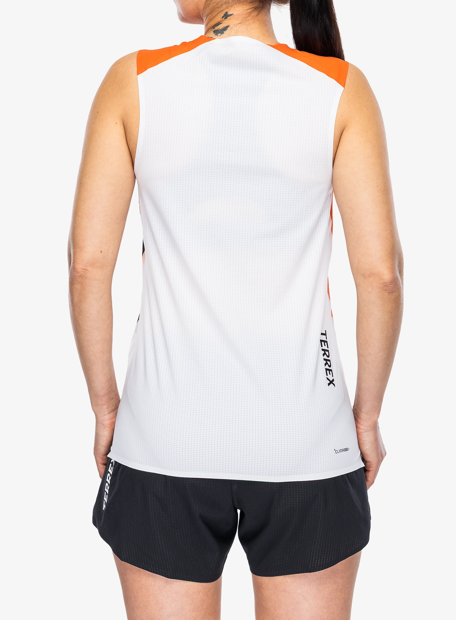 Laufshirt Damen adidas TERREX Xperior Pro Tank - white/semi impact orange