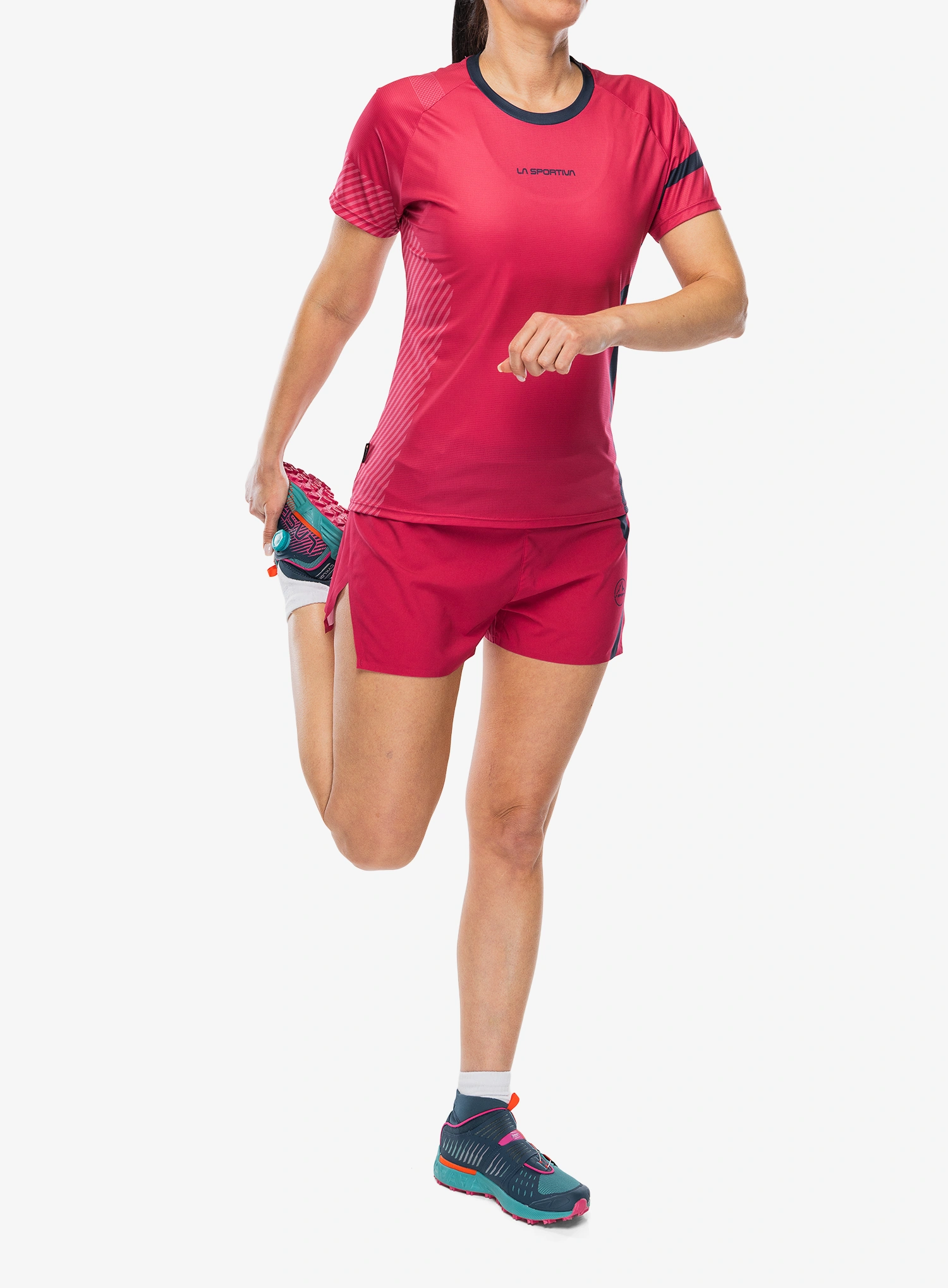 Laufshirt Damen La Sportiva Flow T-Shirt - azalea/night sky