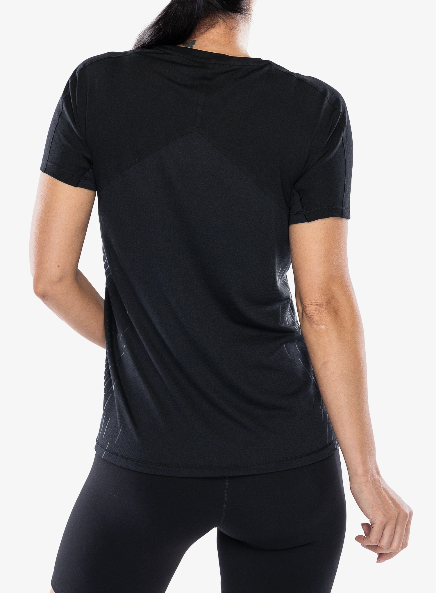 Laufshirt Damen Salomon Sense Aero S/S Tee GFX - deep black