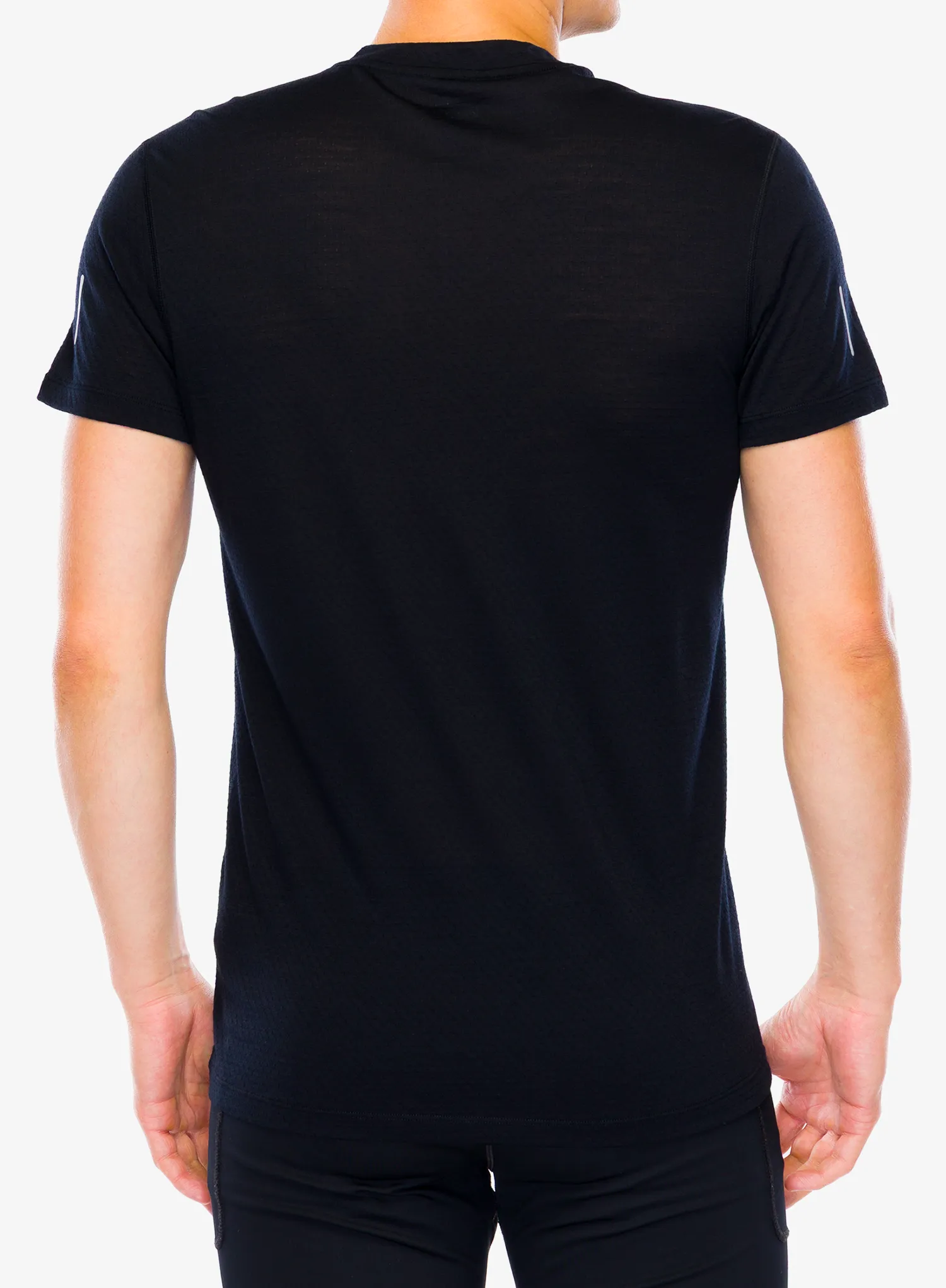 Laufshirt Icebreaker Merino 125 Cool-Lite Speed SS Quarter Zip - black