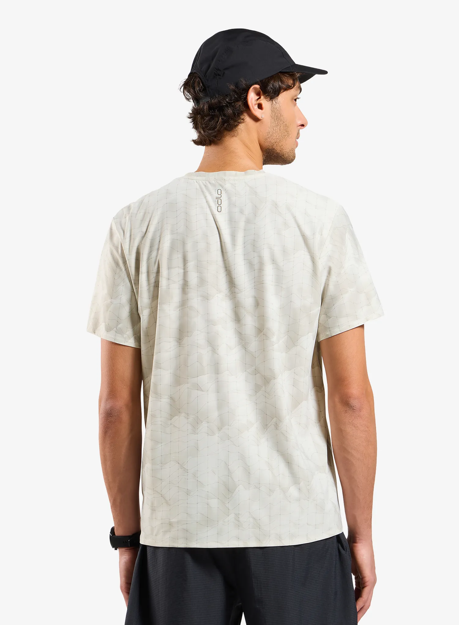 Laufshirt Odlo Zeroweight Chill-Tec Print Crew Neck S/S - gardenia